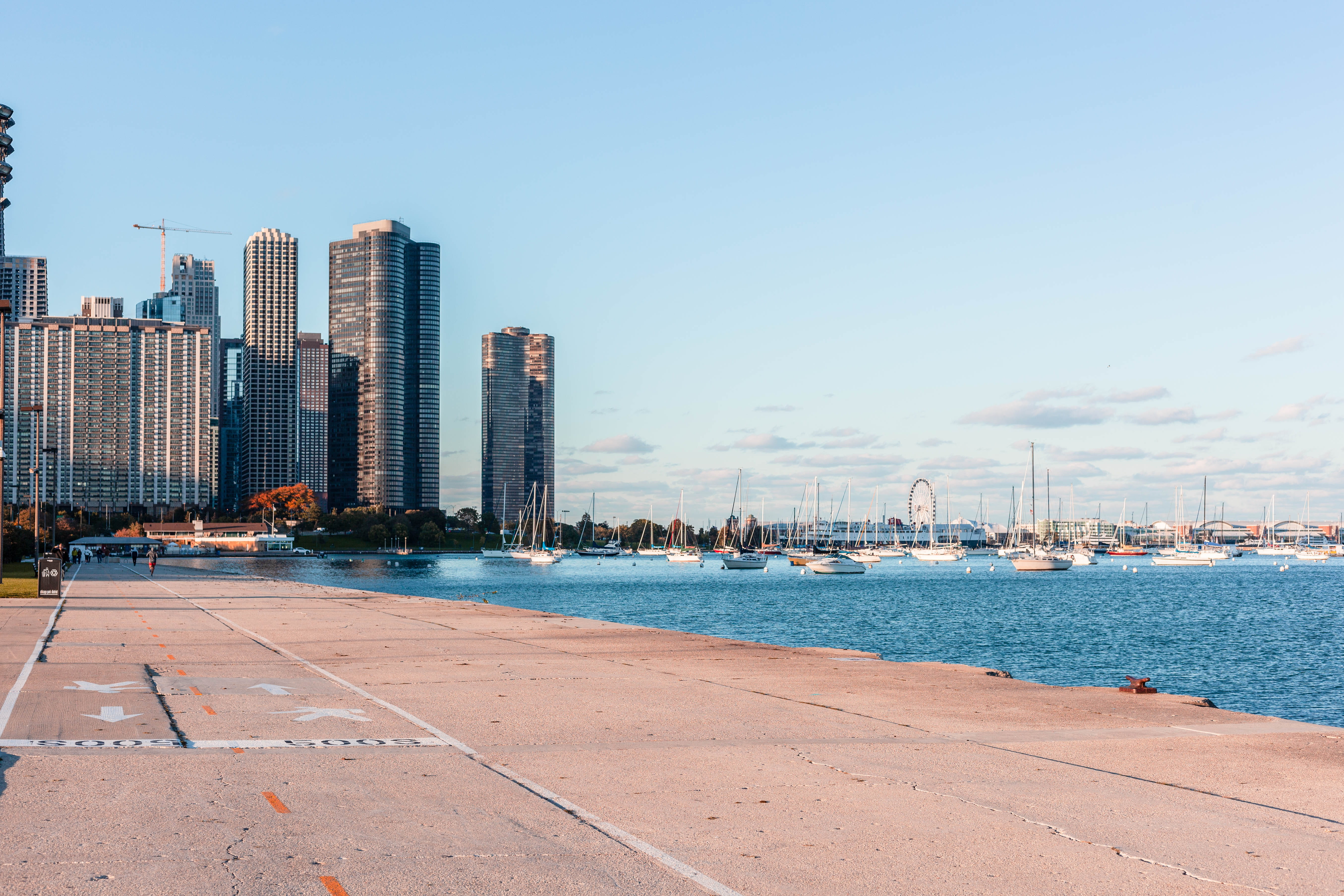sky, body, watercraft, building, no people, built structure, skyscraper, architecture, transportation, high rise, mode of transportation, urban, water, HD Wallpaper