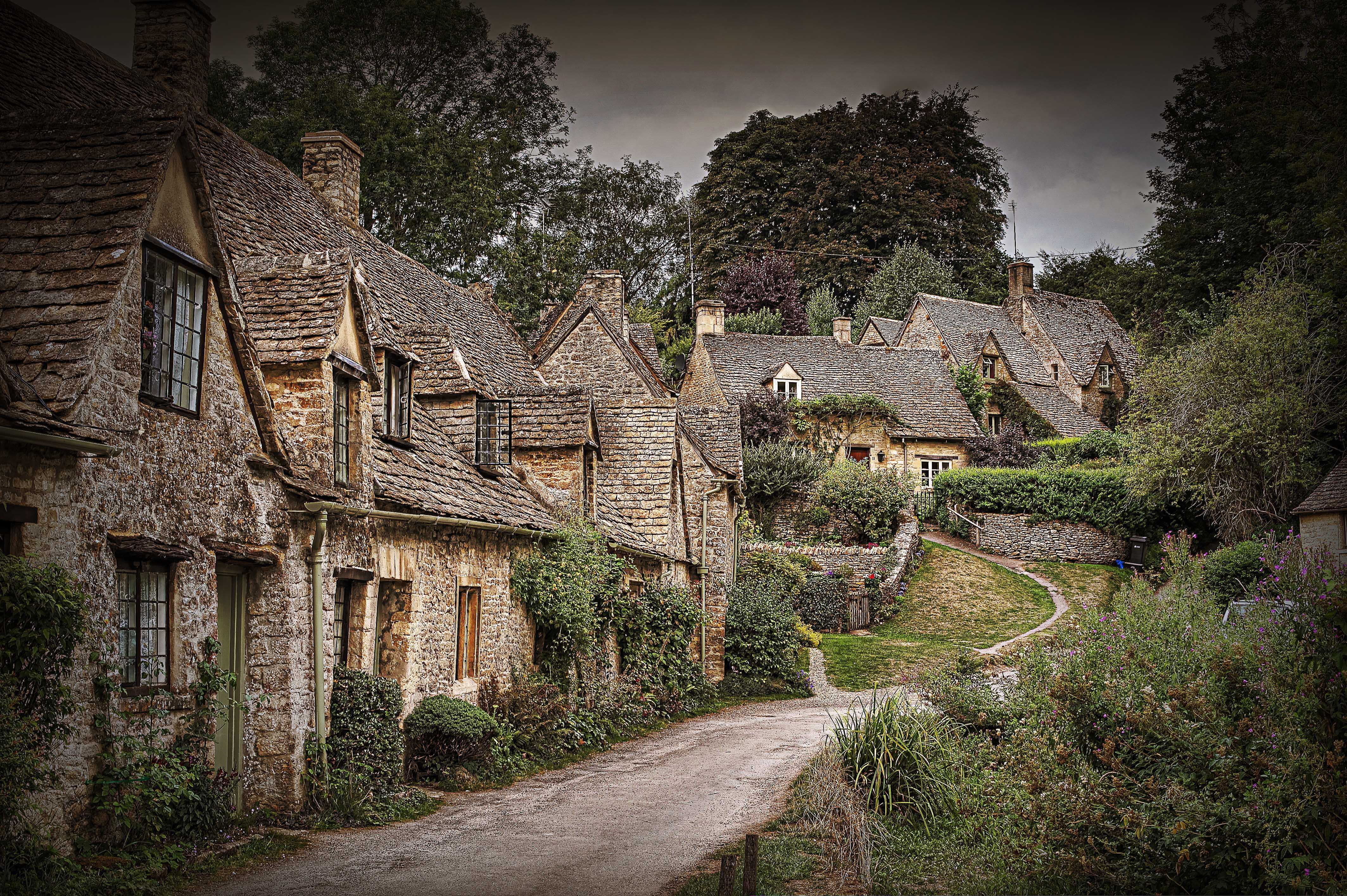 Lies Thru a Lens, Arlington Row, 4K, city, the city, photography, Bibury, photographer, HD Wallpaper