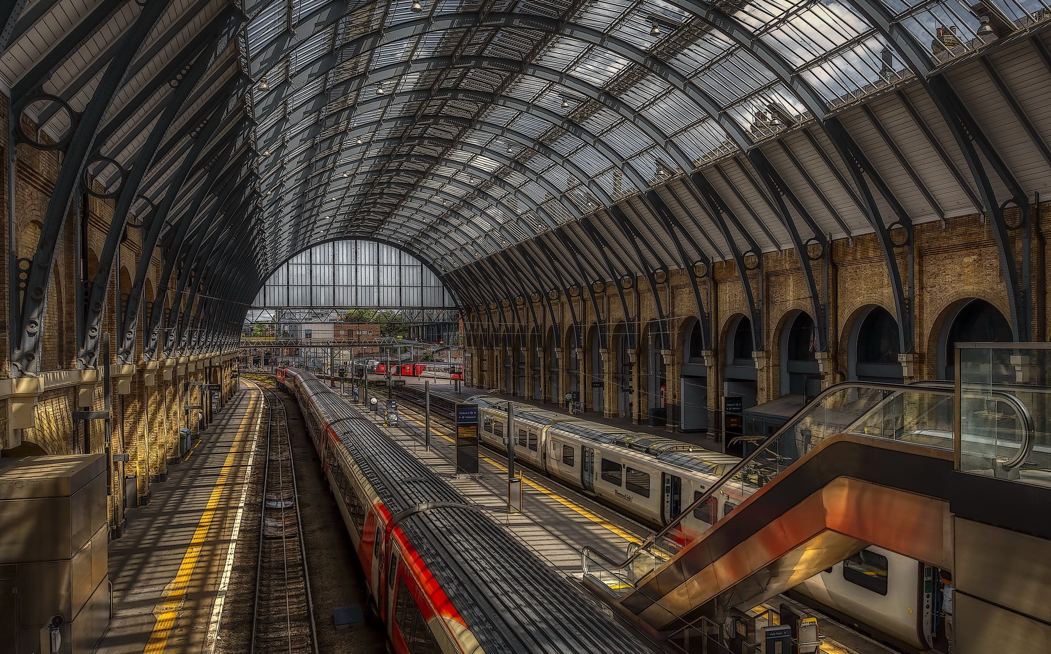 London, the city, Kings Cross Station, 1080P, HD Wallpaper