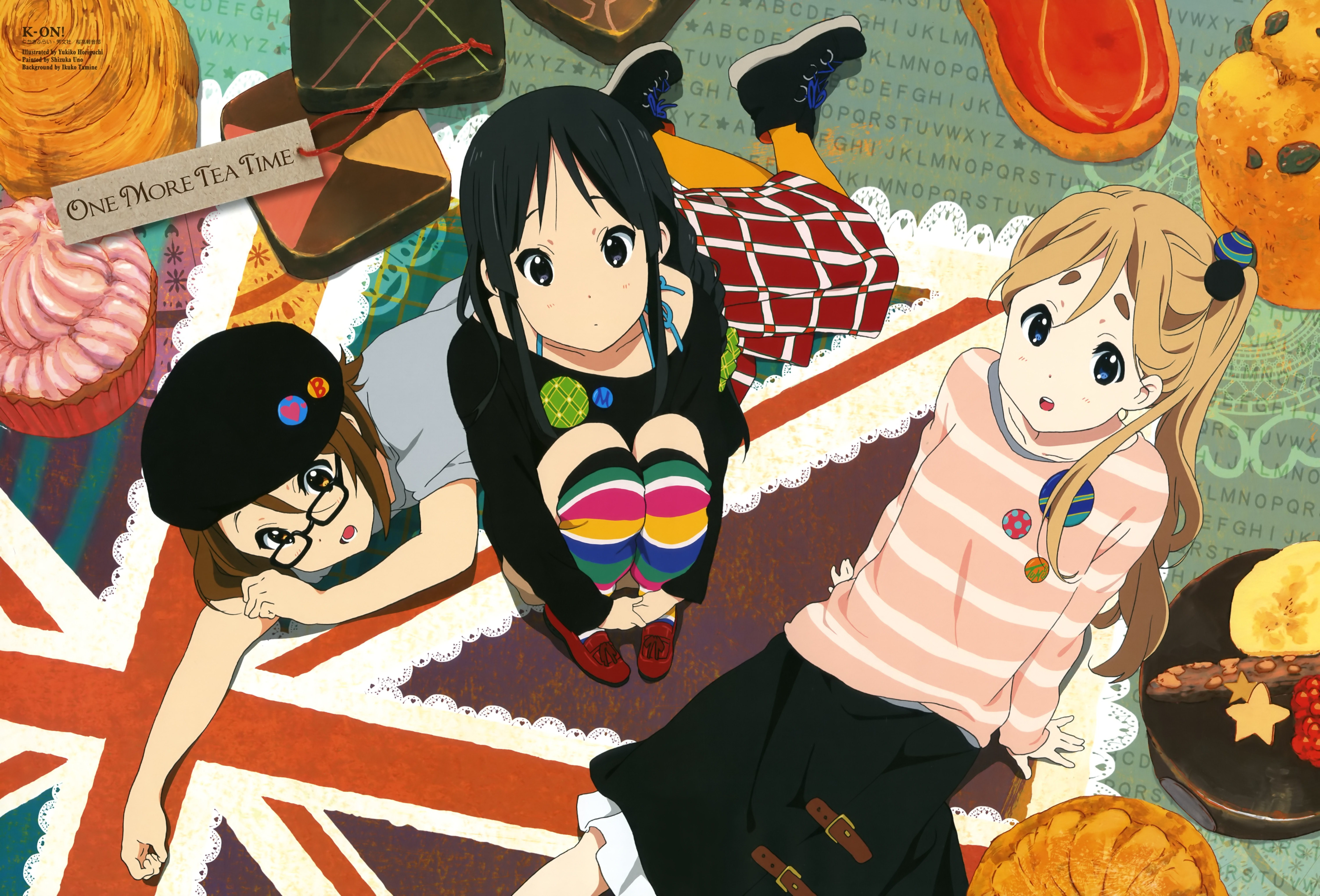 anime, mio, 5K, girls, kotobuki, union, akiyama, tsumugi, hirasawa, yui, jack, meganekko, HD Wallpaper