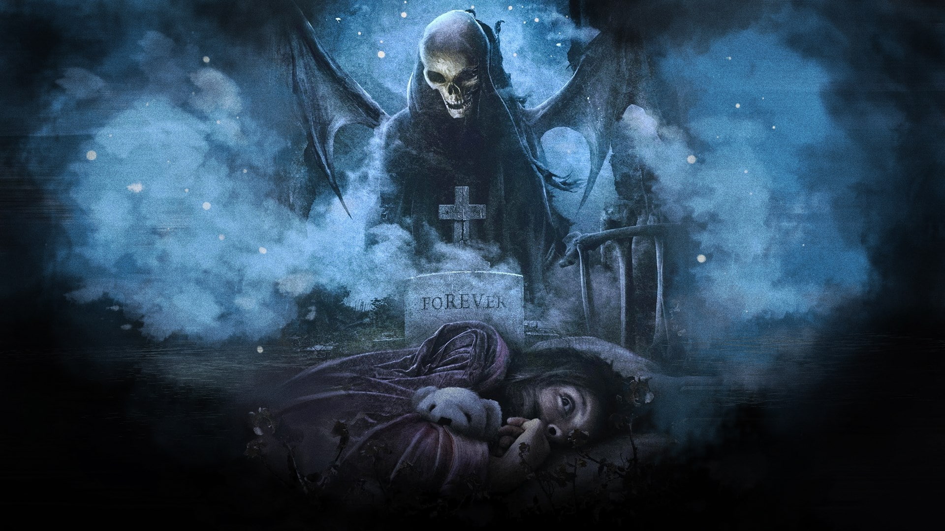 indoors, 1080P, evil, horror, halloween, mystery, spooky, females, fog, digital composite, spirituality, clothing, adult, religion, gothic style, fantasy, HD Wallpaper