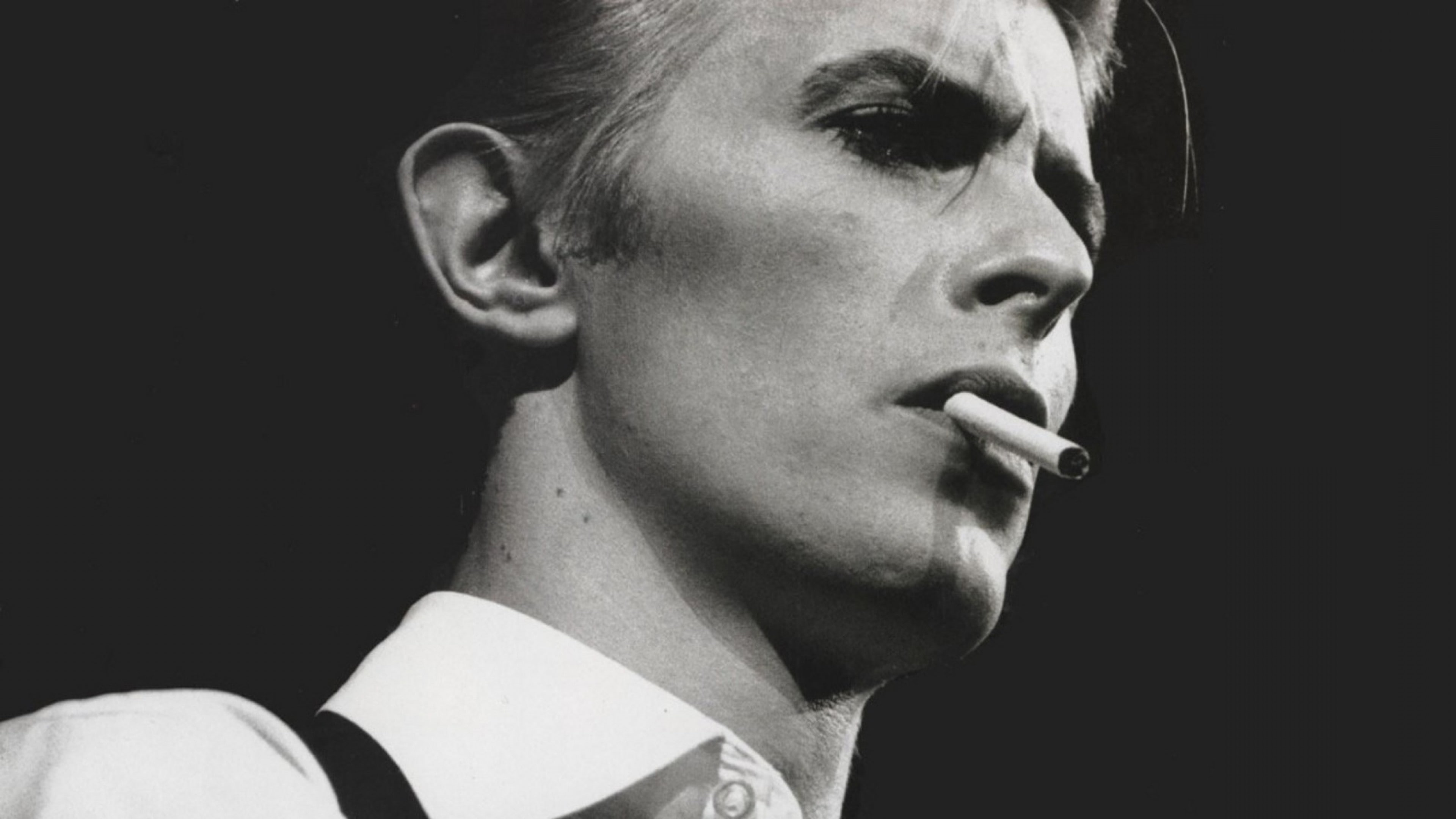 david Bowie, 4K, monochrome, Musicians, smoking, HD Wallpaper