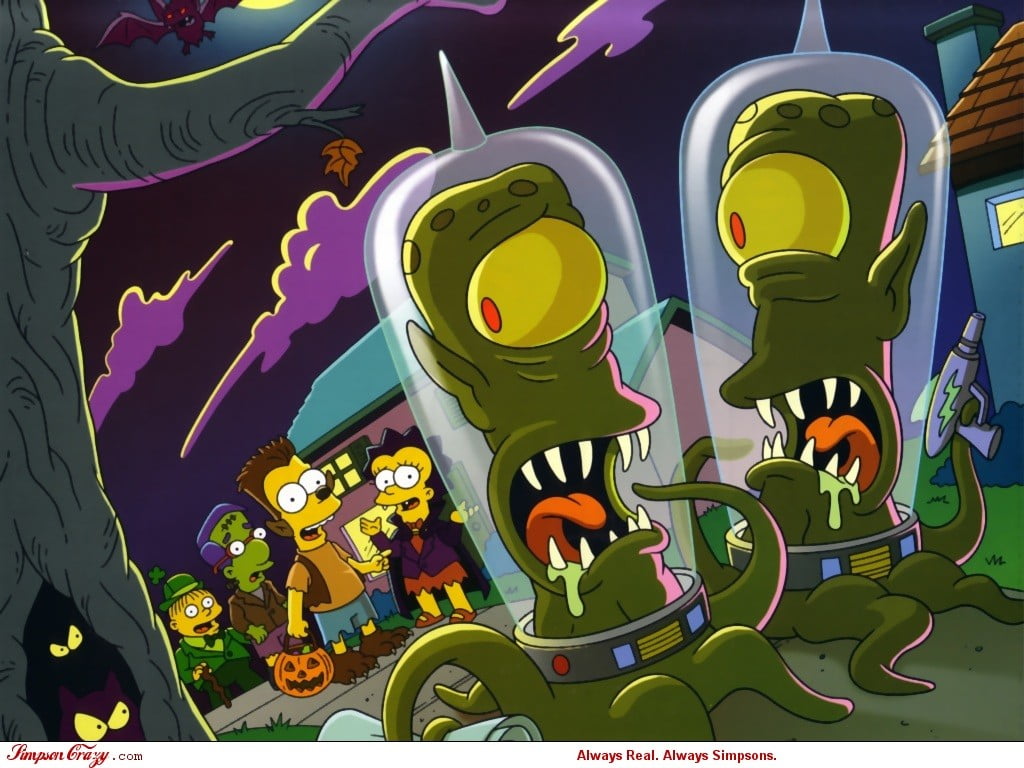 high angle view, day, creativity, The Simpsons, nature, Lisa Simpson, representation, outdoors, plant, craft, alien, purple, 480P, close-up, sunlight, HD Wallpaper