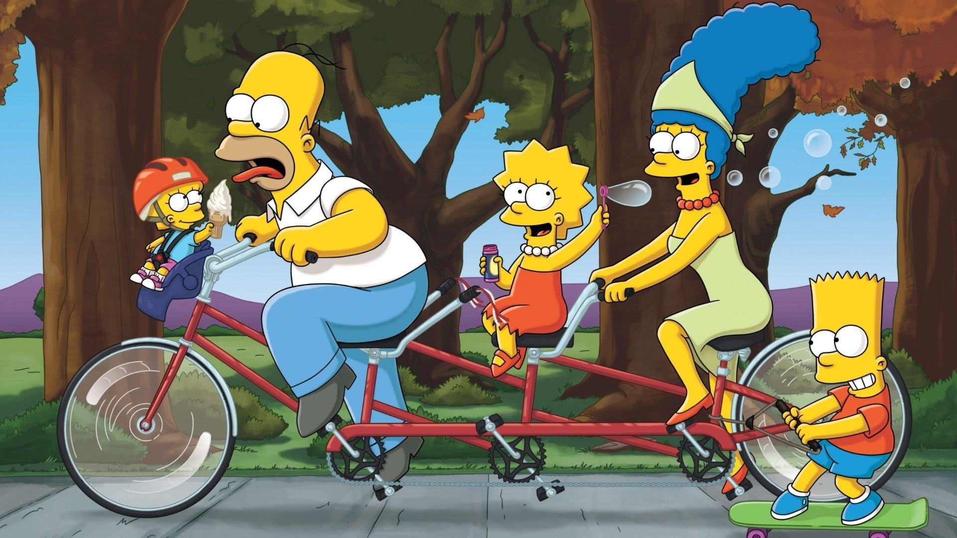 1080P, The Simpsons, Marge Simpson, Maggie Simpson, Homer Simpson, Bart Simpson, Lisa Simpson, HD Wallpaper