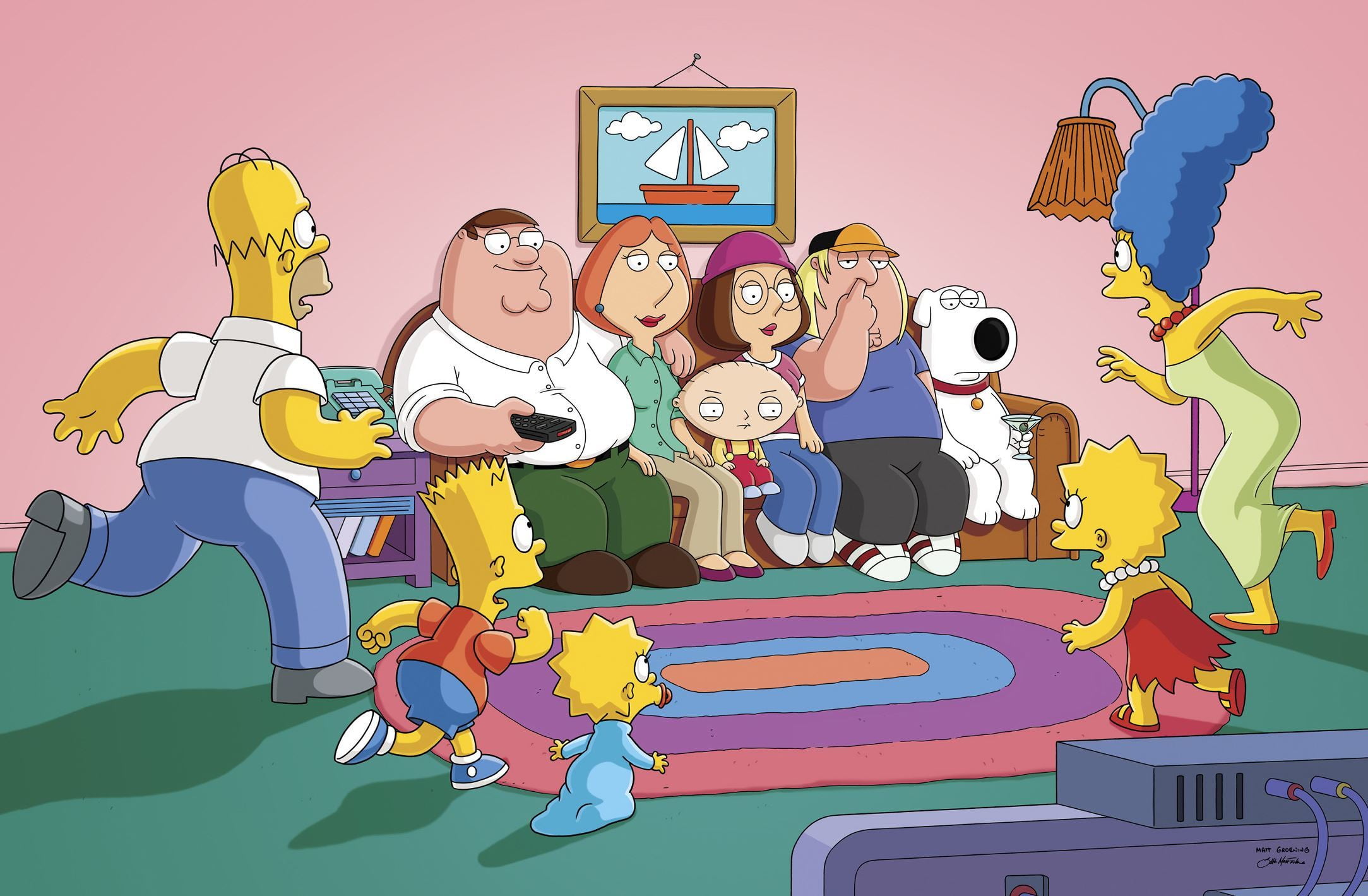 illustration, The animated series, child, Meg, animal, group of people, drawing - Art Product, vector, Laws, art, computer Graphic, togetherness, Lisa, HD Wallpaper