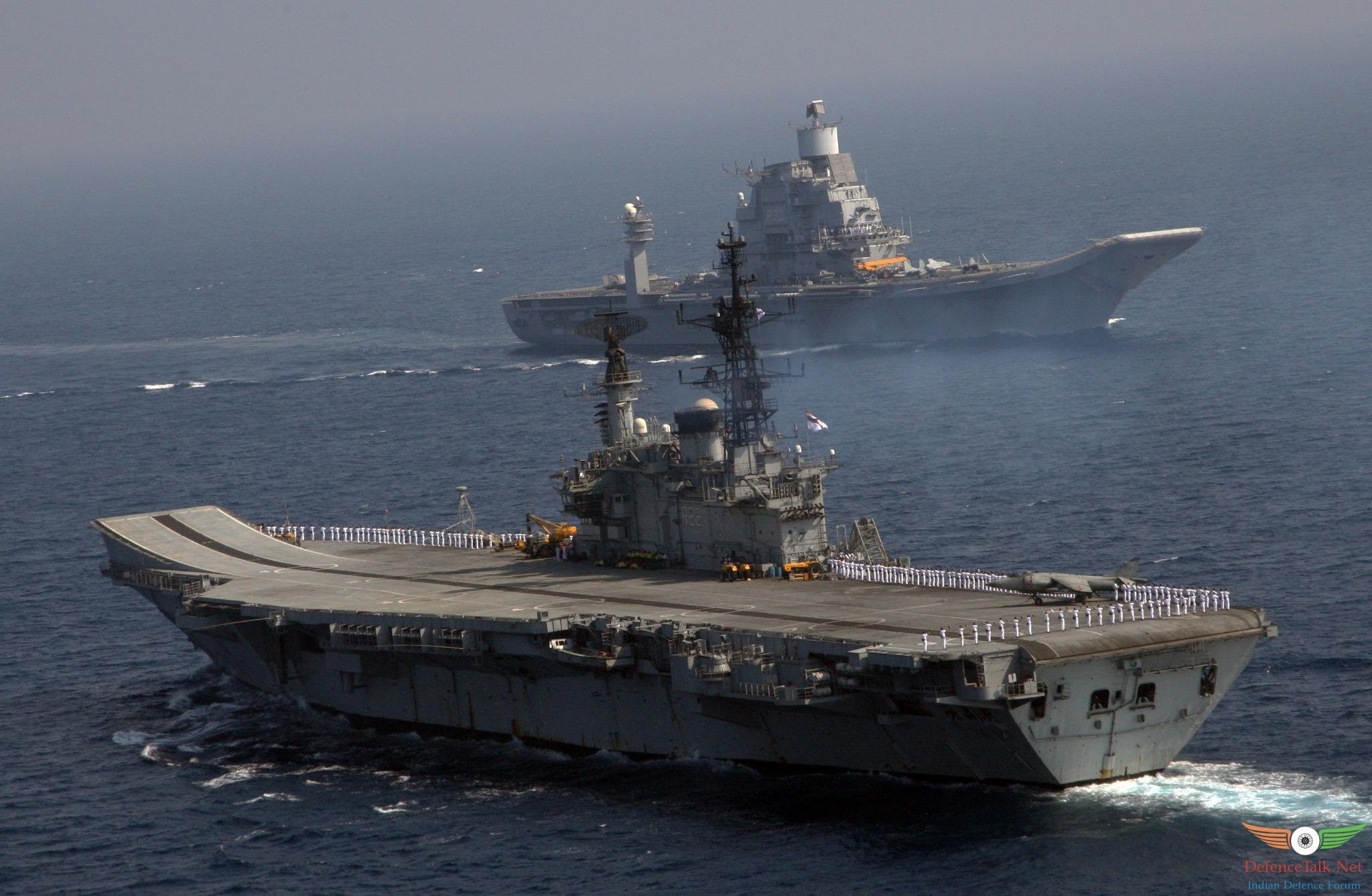 Indian-Navy, INS Viraat (R22), 1080P, ship, INS Vikramaditya, aircraft carrier, military, HD Wallpaper