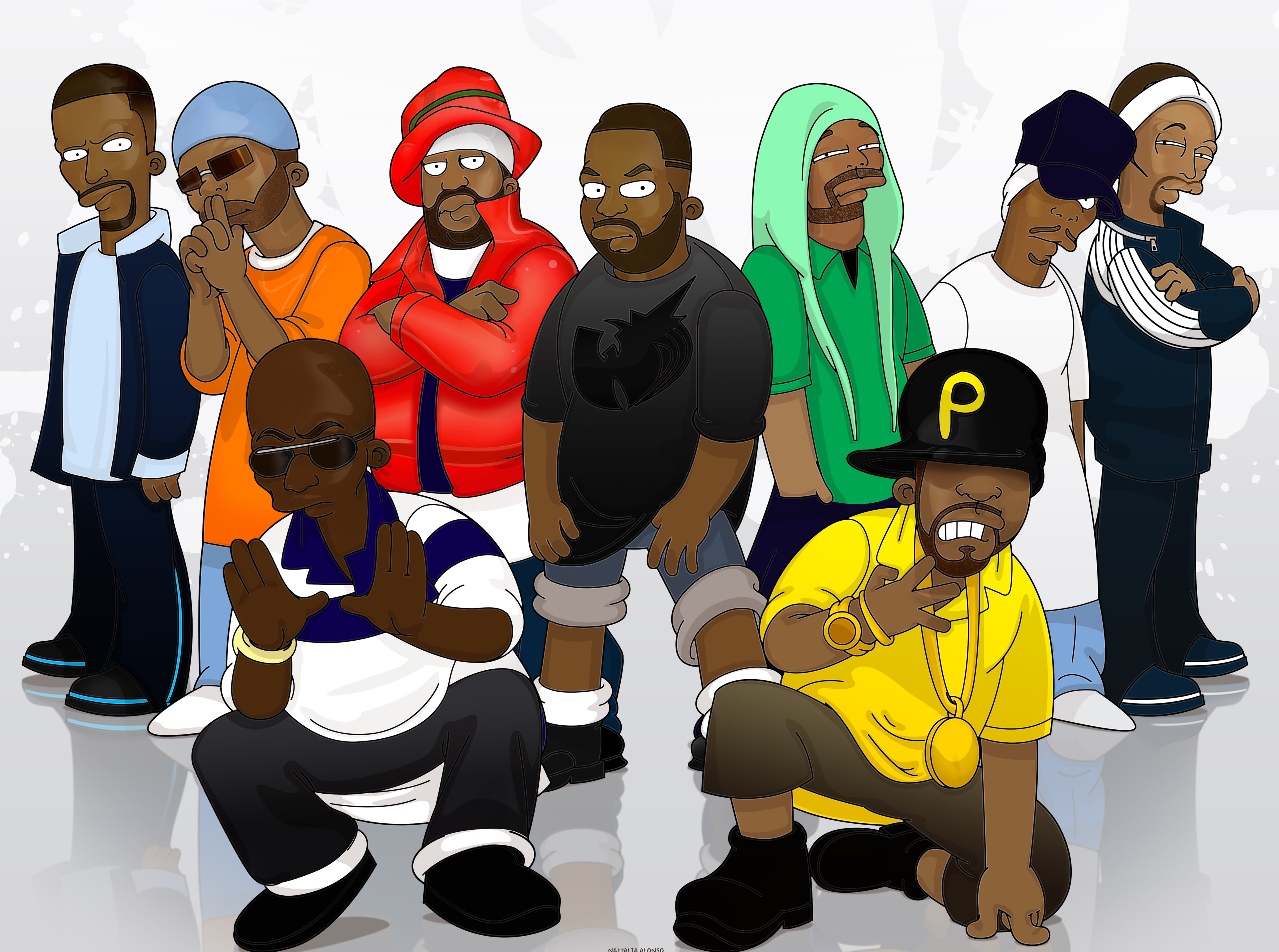 Inspectah Deck, Method Man, technology, sitting, Wu Tang Clan, actors, human representation, men, Masta Killa, day, Inspectah Dek, still life, full length, HD Wallpaper
