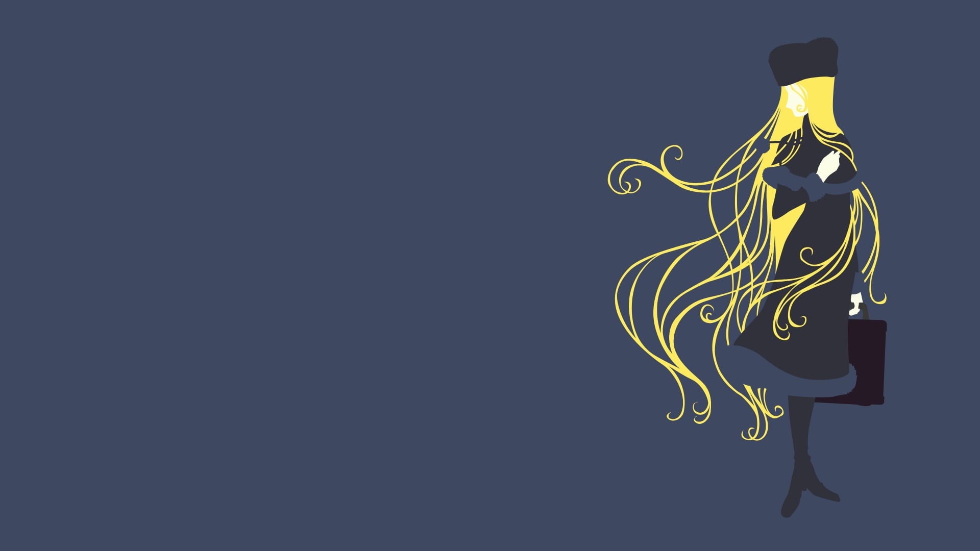 indoors, Maetel, Galaxy Express 999, nature, minimalism, black background, creativity, sky, animal, blue background, no people, animal representation, Leiji Matsumoto, HD Wallpaper