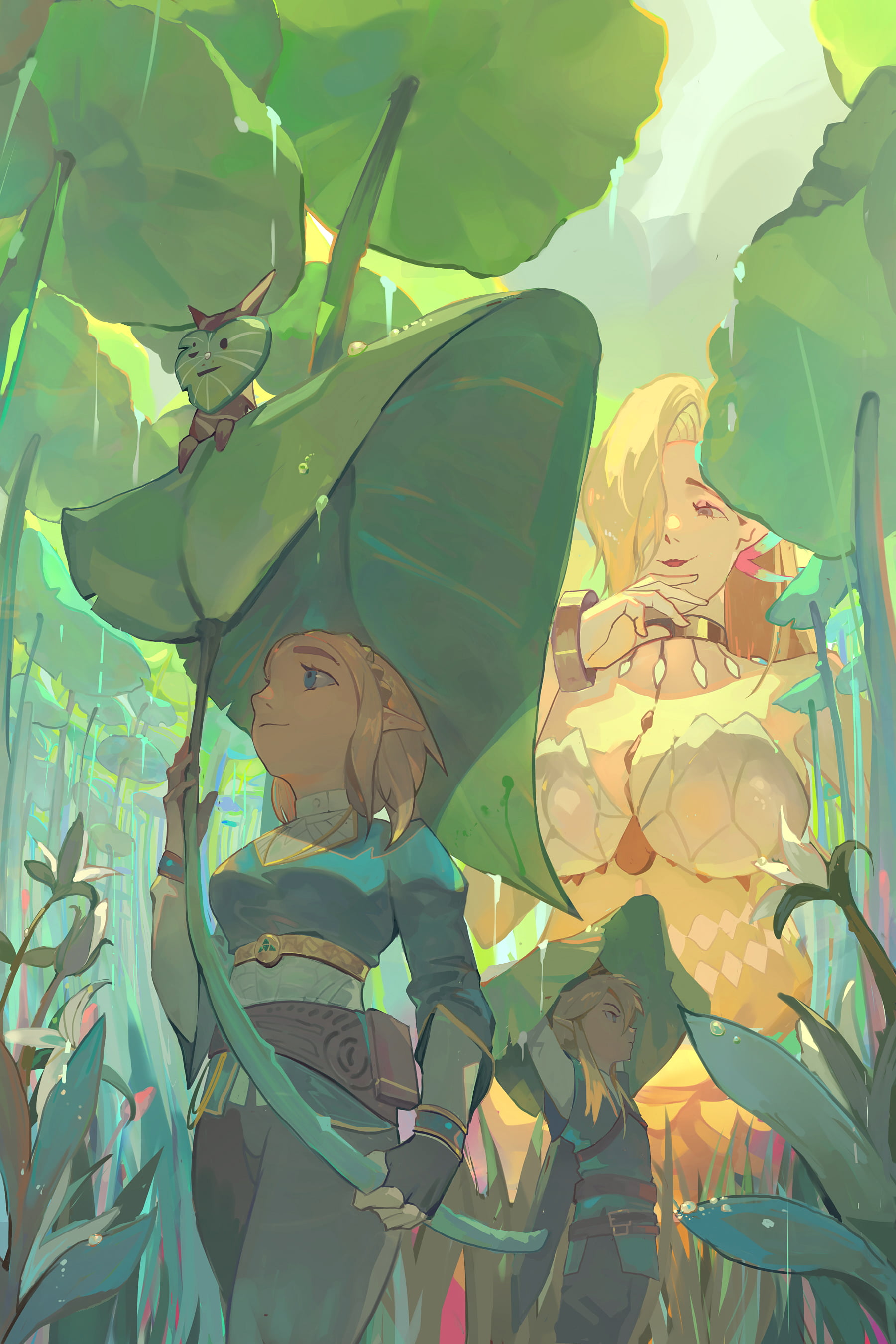 anime girls, Zelda, 2K, The Legend of Zelda: Breath of the Wild, Vic, anime, Link, The Legend of Zelda, Phone HD Wallpaper
