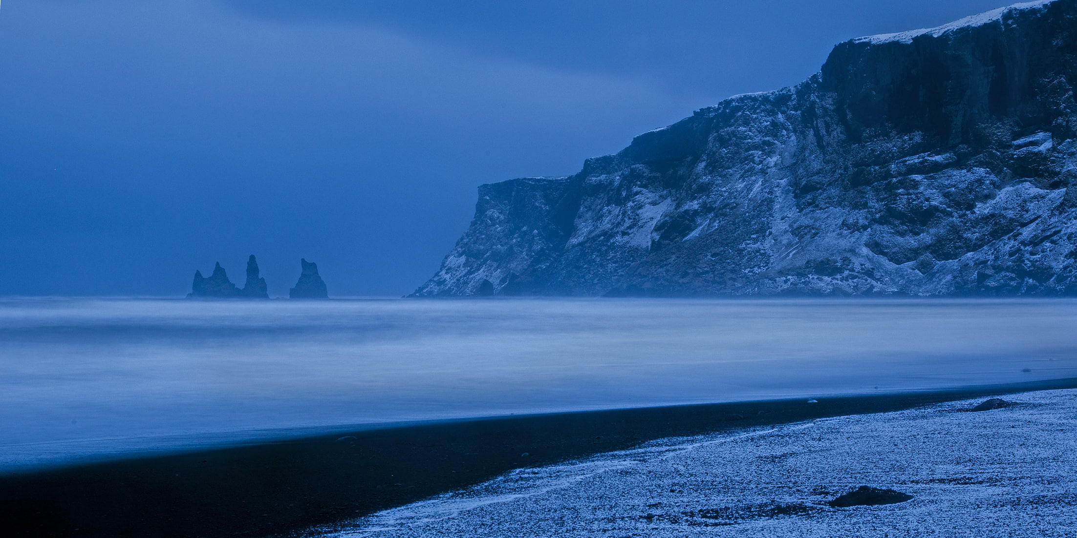coast, the ocean, Iceland, rocks, The Atlantic ocean, mountains, Vik, Atlantic Ocean, 1080P, Vic, HD Wallpaper