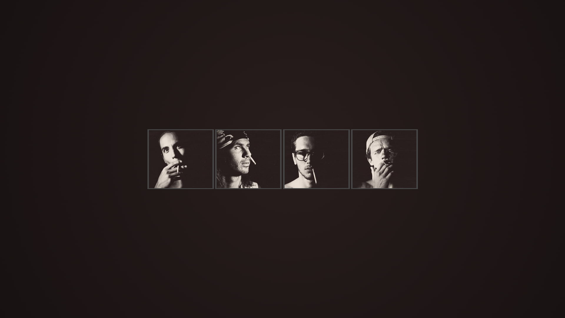 collage, 1080P, Red Hot Chili Peppers, simple background, men, music, HD Wallpaper