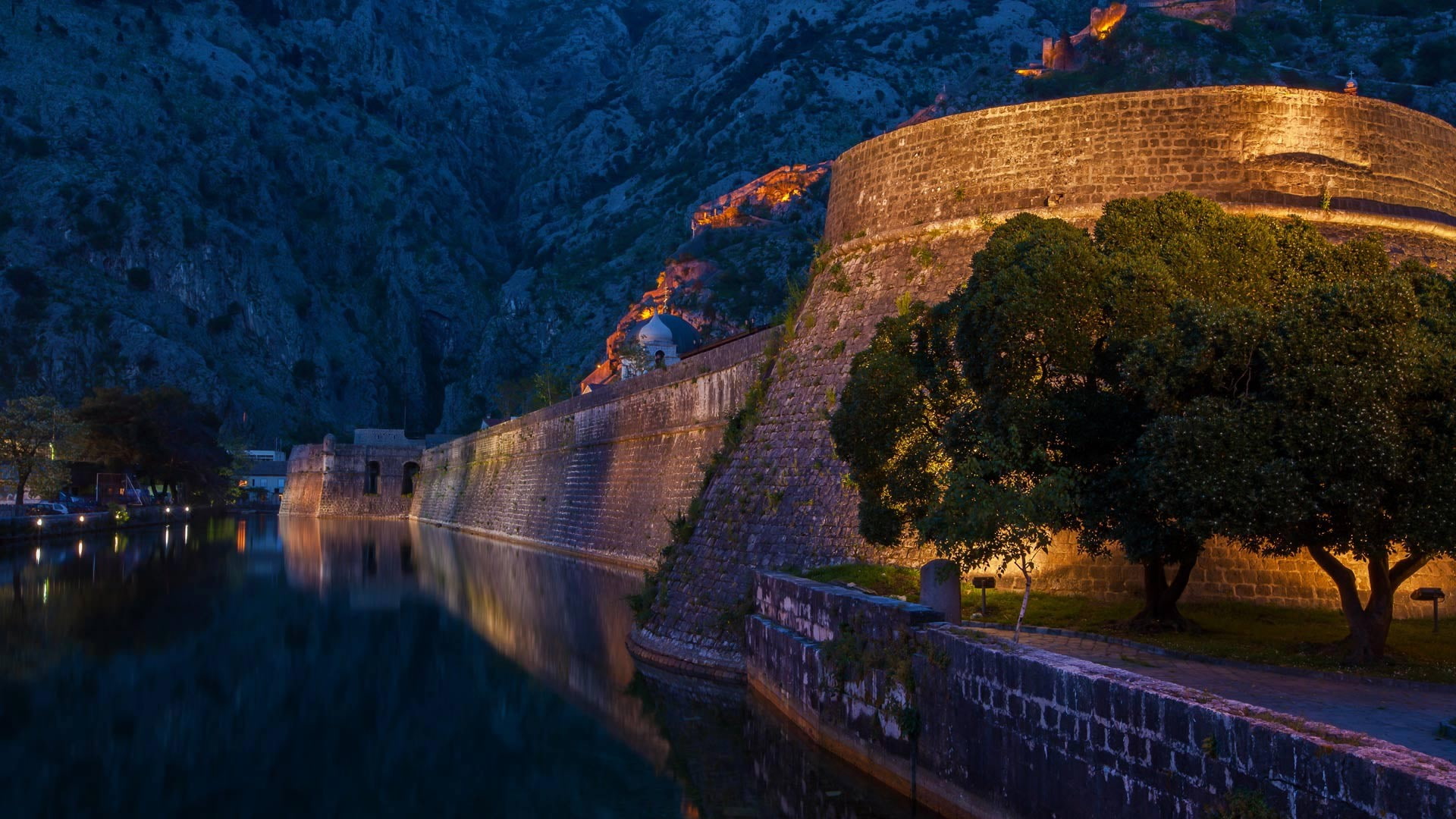 1080P, nature, reflection, 2017 (Year), architecture, outdoors, travel destinations, tranquility, Bing, history, mountain, beauty in nature, built structure, HD Wallpaper
