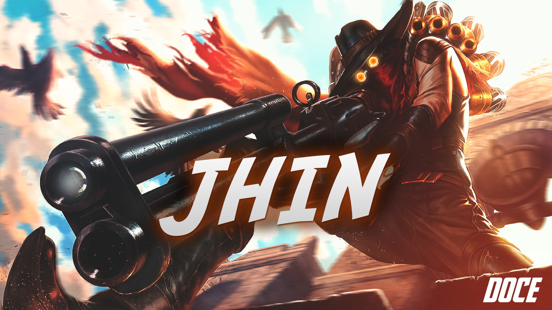 adult, League of Legends, standing, lifestyles, Jhin, group of people, focus on foreground, nature, young adult, western script, outdoors, people, 1080P, HD Wallpaper