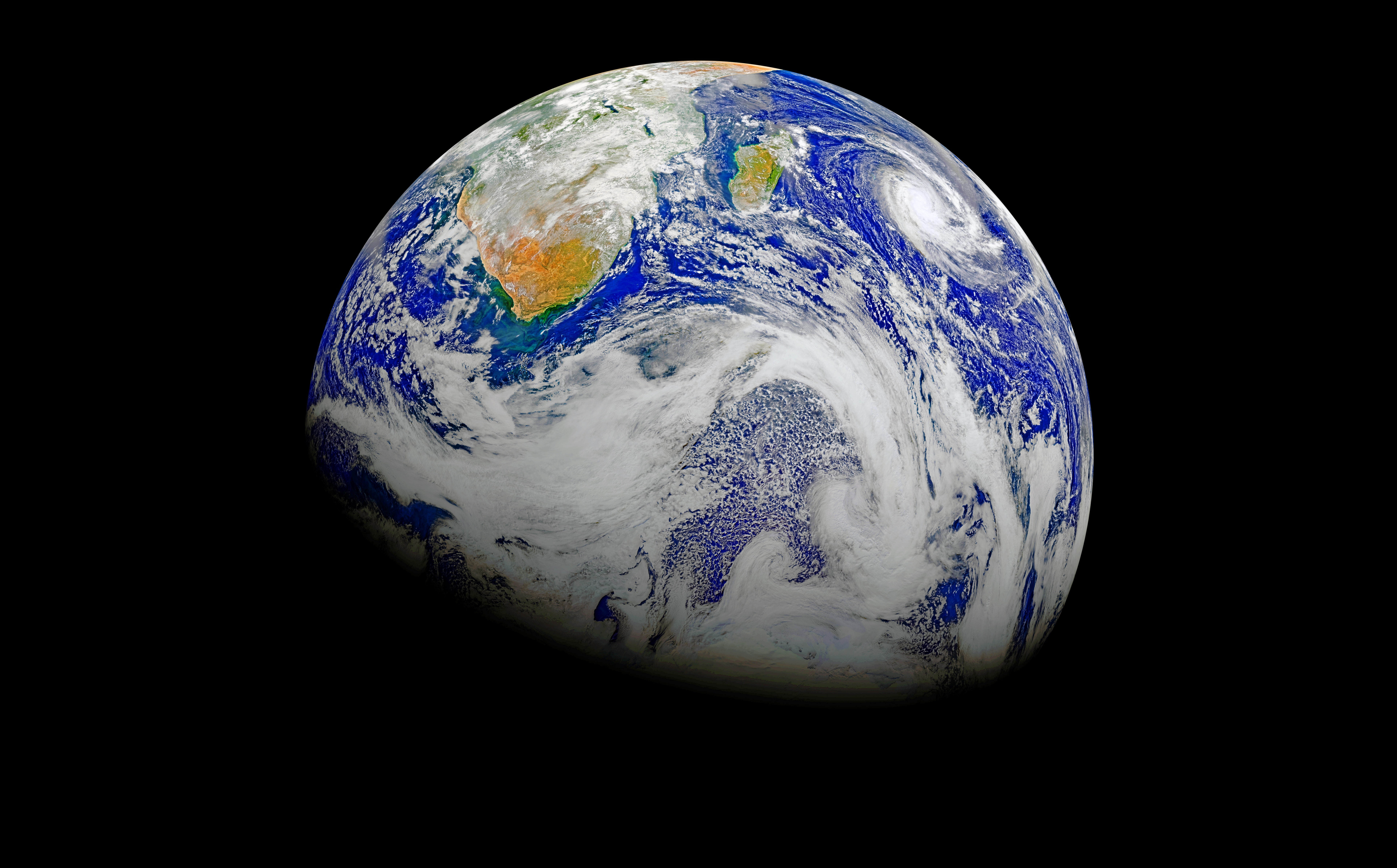 geometric shape, globe - man made object, edited, water, sphere, Space, planet - space, Clouds, sky, satellite view, no people, single object, astronomy, HD Wallpaper