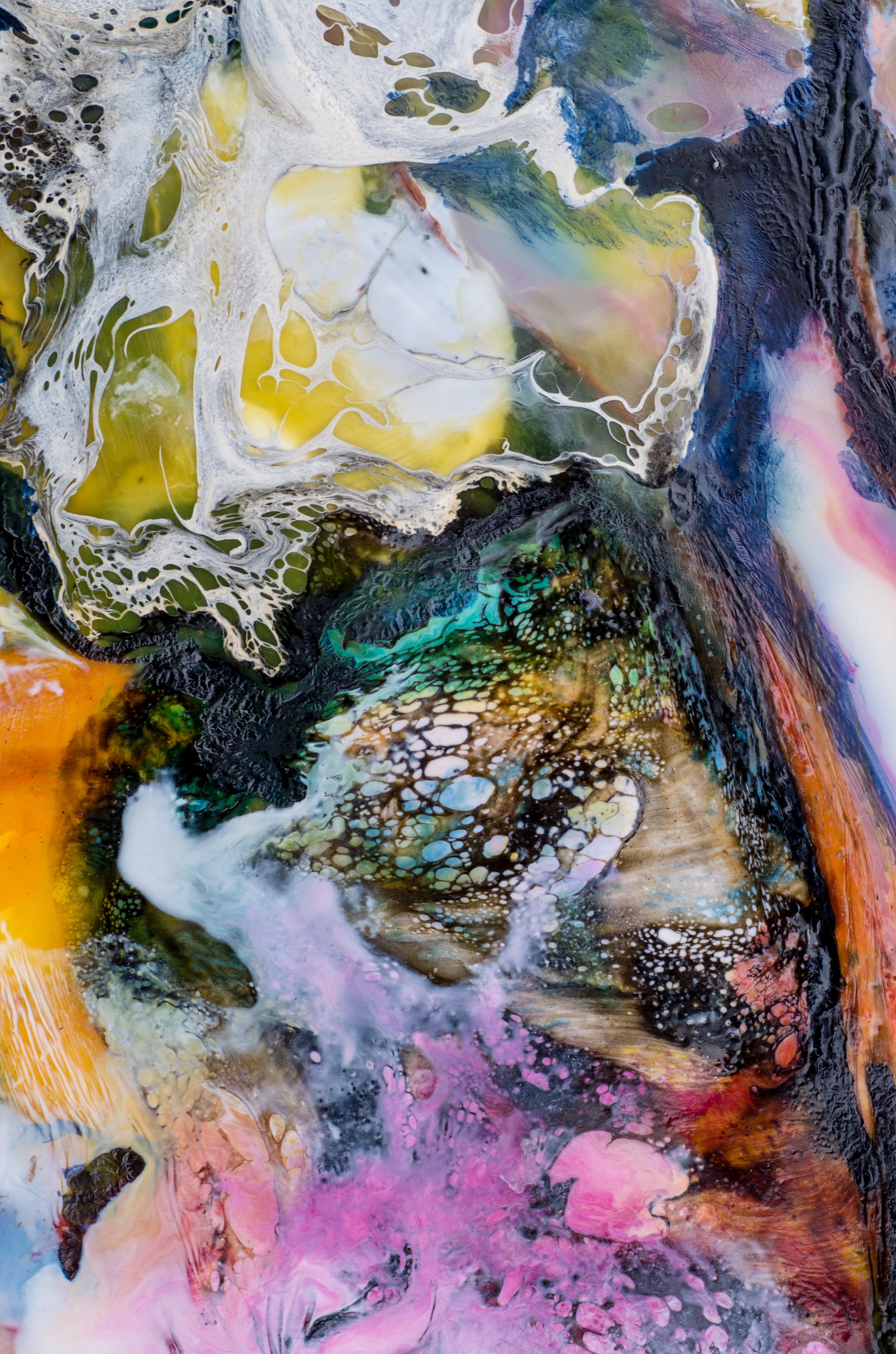 nature, wax painting, close-up, pattern, multi Colored, high angle view, waterfront, shellac, day, hot wax, detail, scratches, abstract, traces, beauty in nature, Phone HD Wallpaper