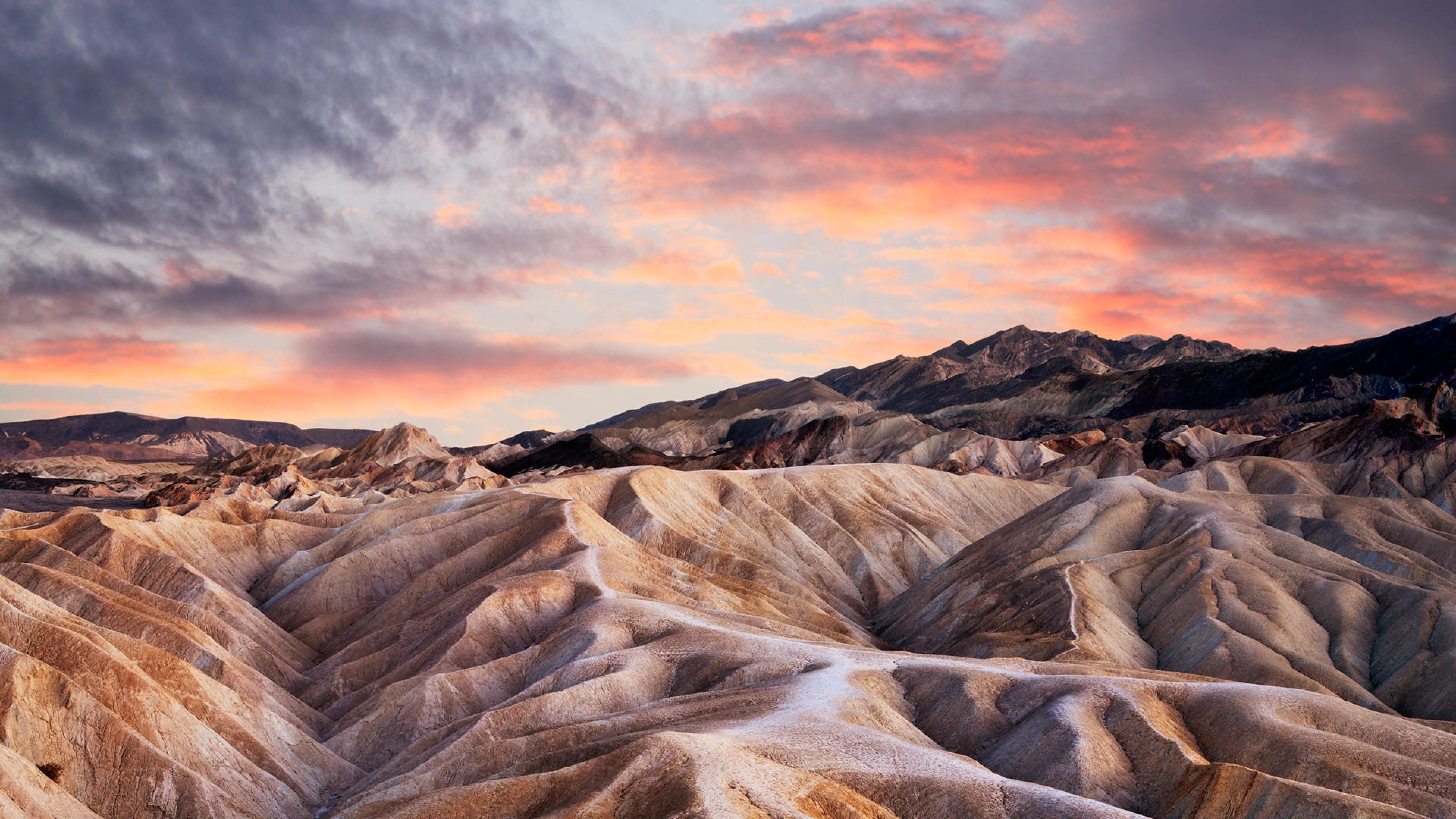 landscape, scenics - nature, beauty in nature, 4K, national park, arid climate, rock - object, travel, travel destinations, united states, death valley, HD Wallpaper