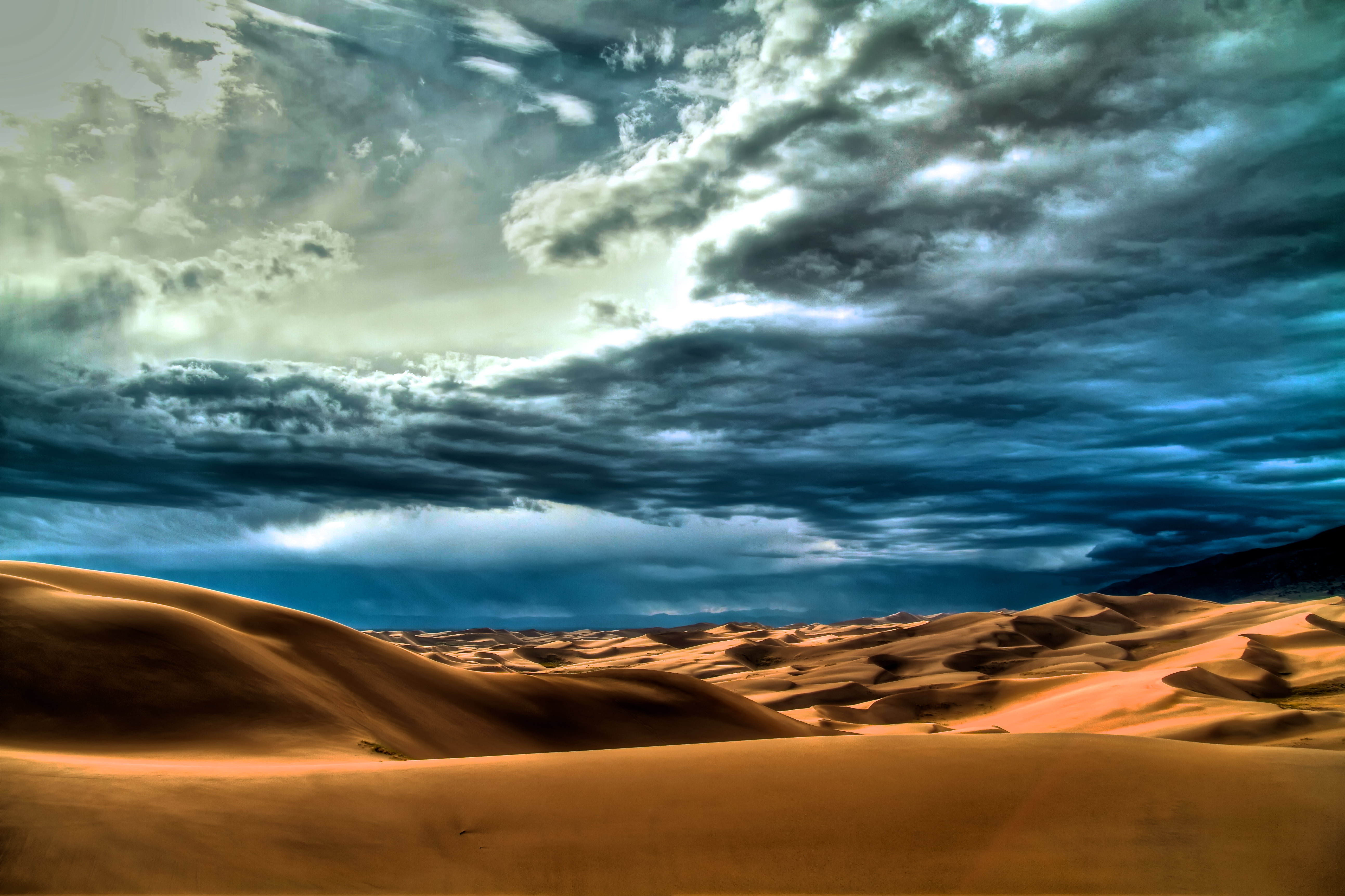 daytime, canon 7d, summer, colorado, sunset, canon  eos  7d, cloud - Sky, tamron, been a while, great  sand  dunes, blue, outdoors, blue sky, landscape, HD Wallpaper