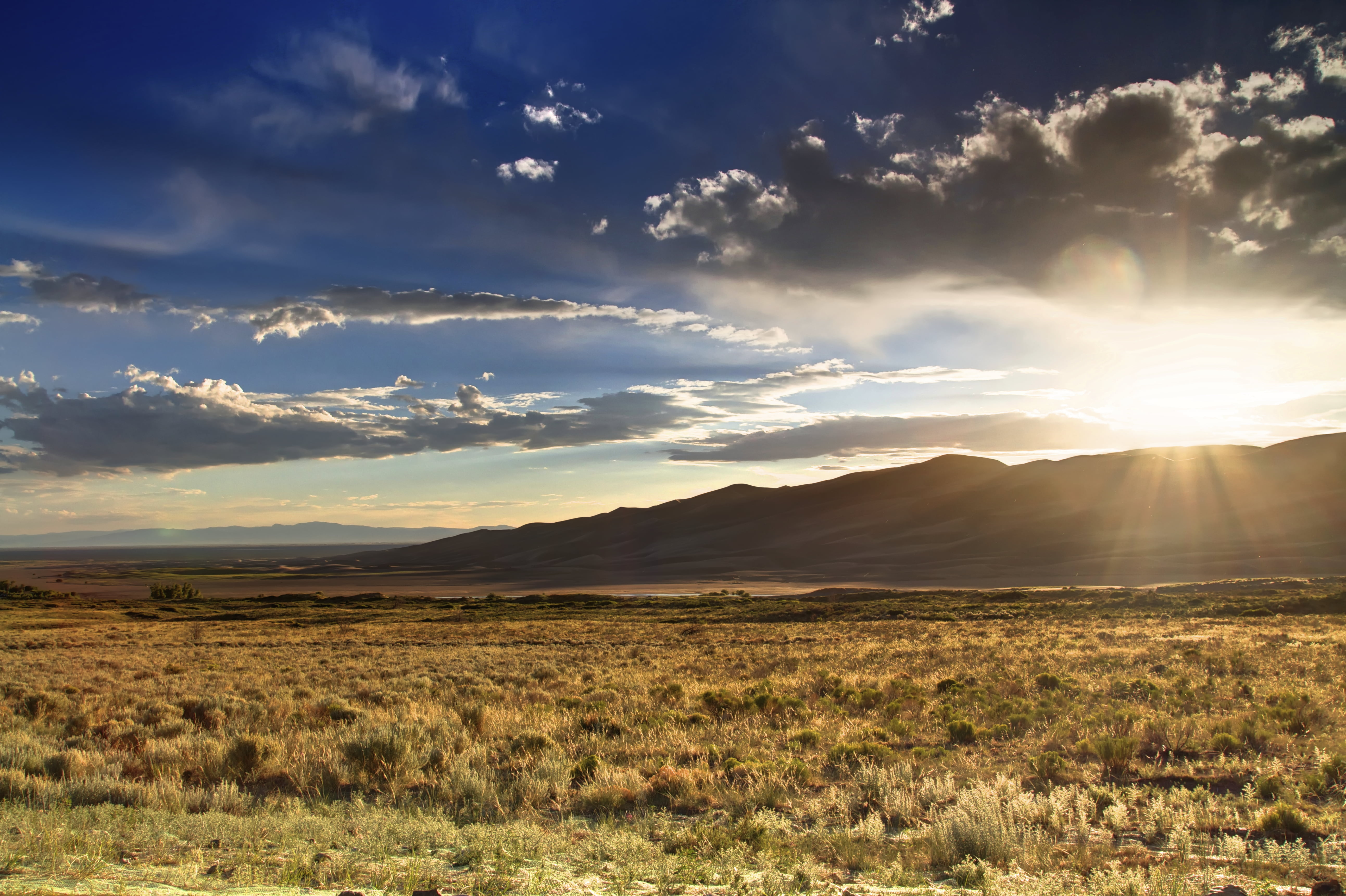 canon 7d, colorado  sunset, landscape, behind, summer, outdoors, tamron, beauty In Nature, clear, vivid, sunrise - Dawn, rising, Clarity, san luis, cloudscape, HD Wallpaper