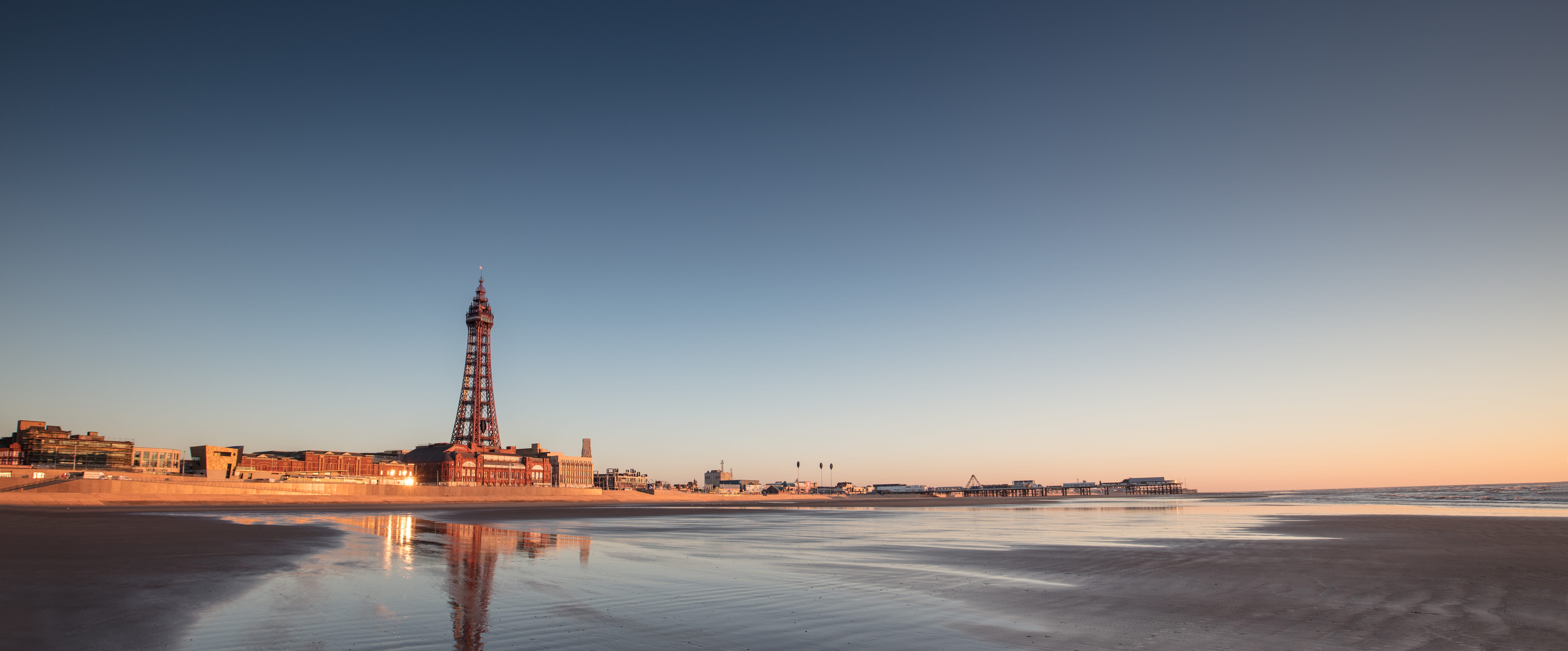 built structure, travel destinations, clear sky, pritty, travel, sky, uhd, office building exterior, blackpool tower, tower, no people, coast, copy space, HD Wallpaper