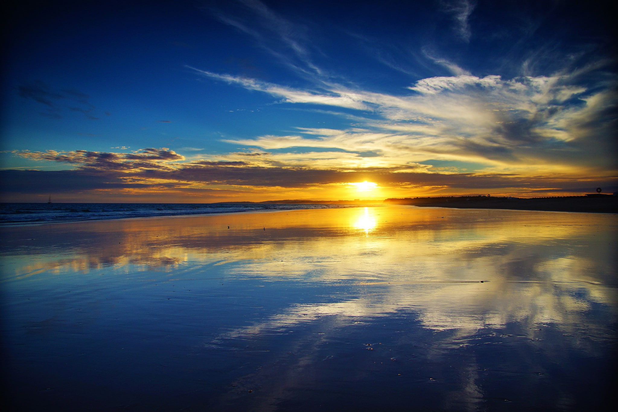 ocean, wather, HQ s, 1080P, Atlantic Ocean, atlantic, Sunset, s, background, HD Wallpaper