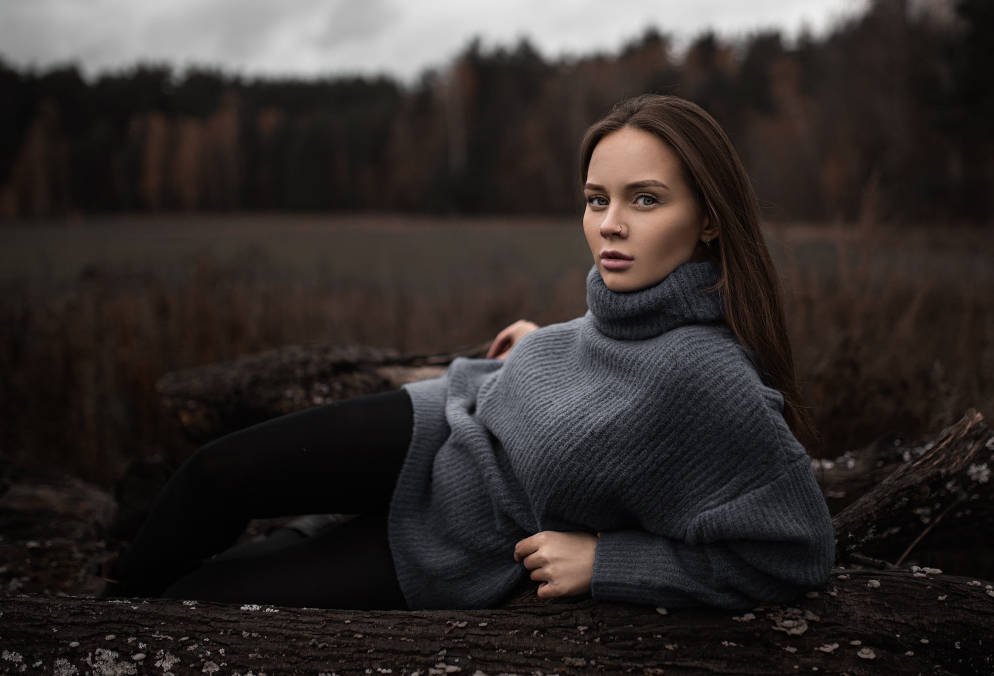 hairstyle, outdoors, young adult, portrait, nature, beauty, women, young women, lifestyles, adult, 1080P, trees, tree, Ilya Baranov, one person, clothing, HD Wallpaper