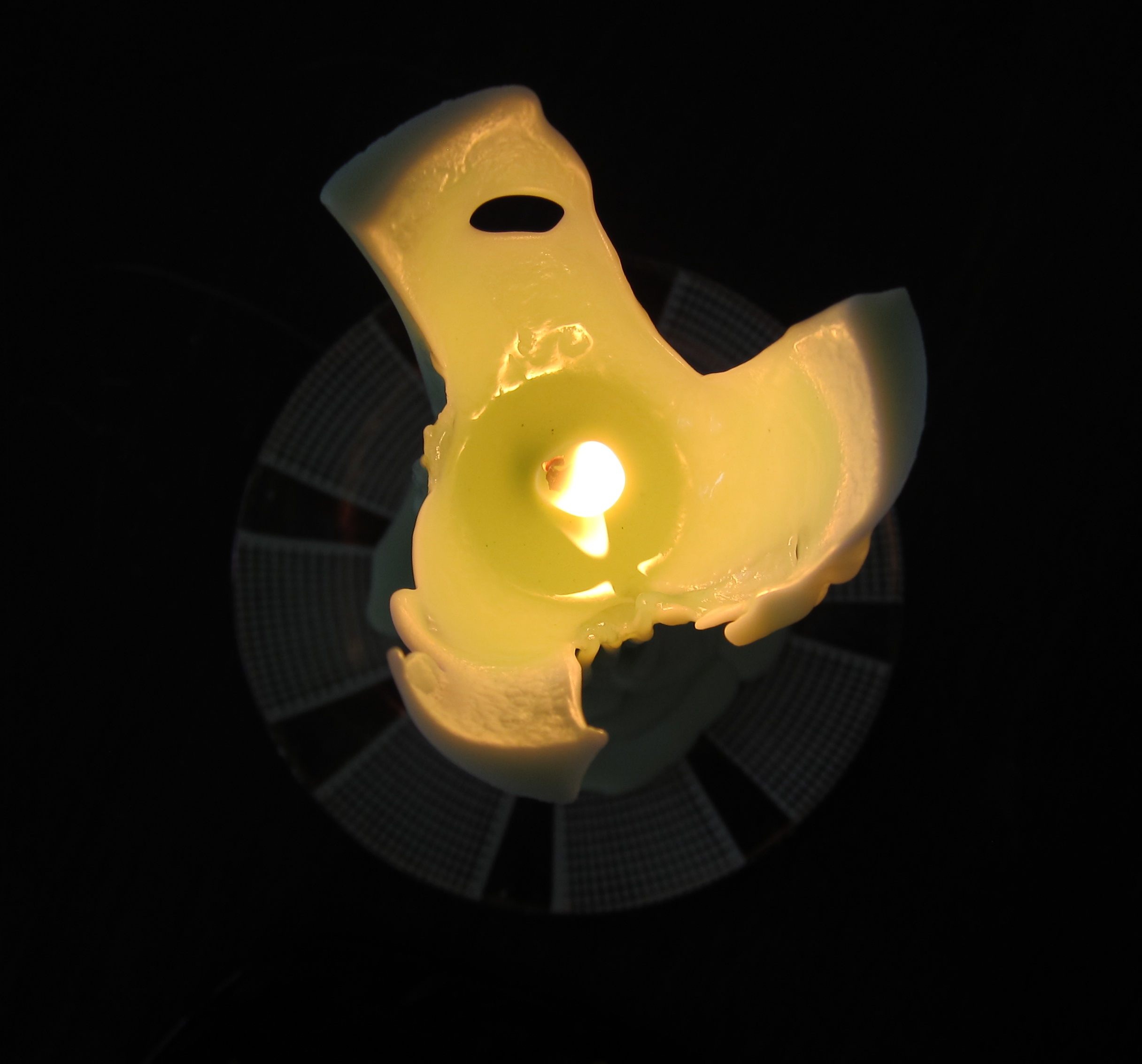 melting, prayer, single object, no people, 1080P, dark, close-up, animal representation, studio shot, flame, light, fire, heat - temperature, wax, darkness, HD Wallpaper