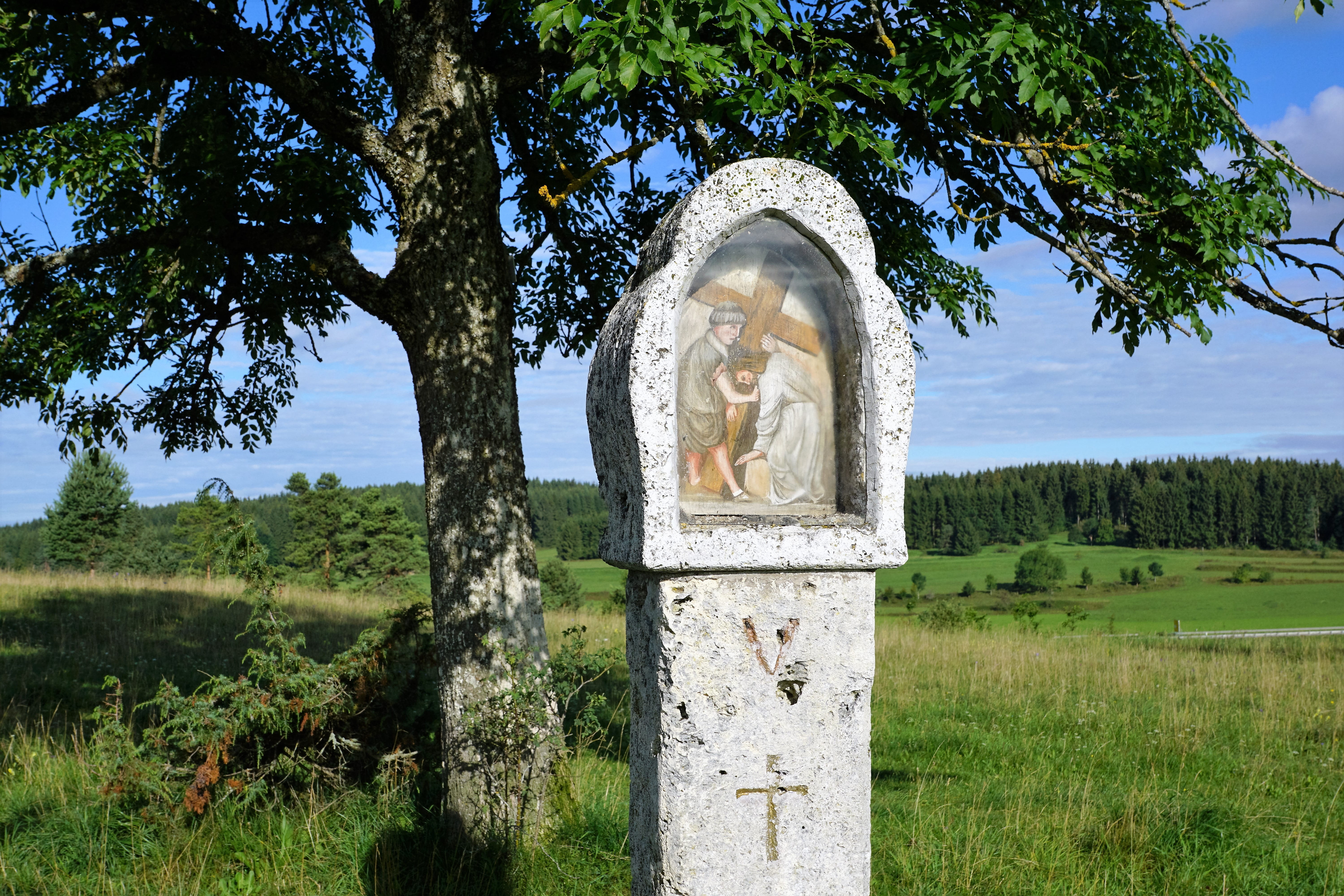 death, spring, rest, belief, creative, easter, cross, sculpture, path, earth, tranquility, plant, hike, construction, meditation, pentecost, luck, religion, HD Wallpaper