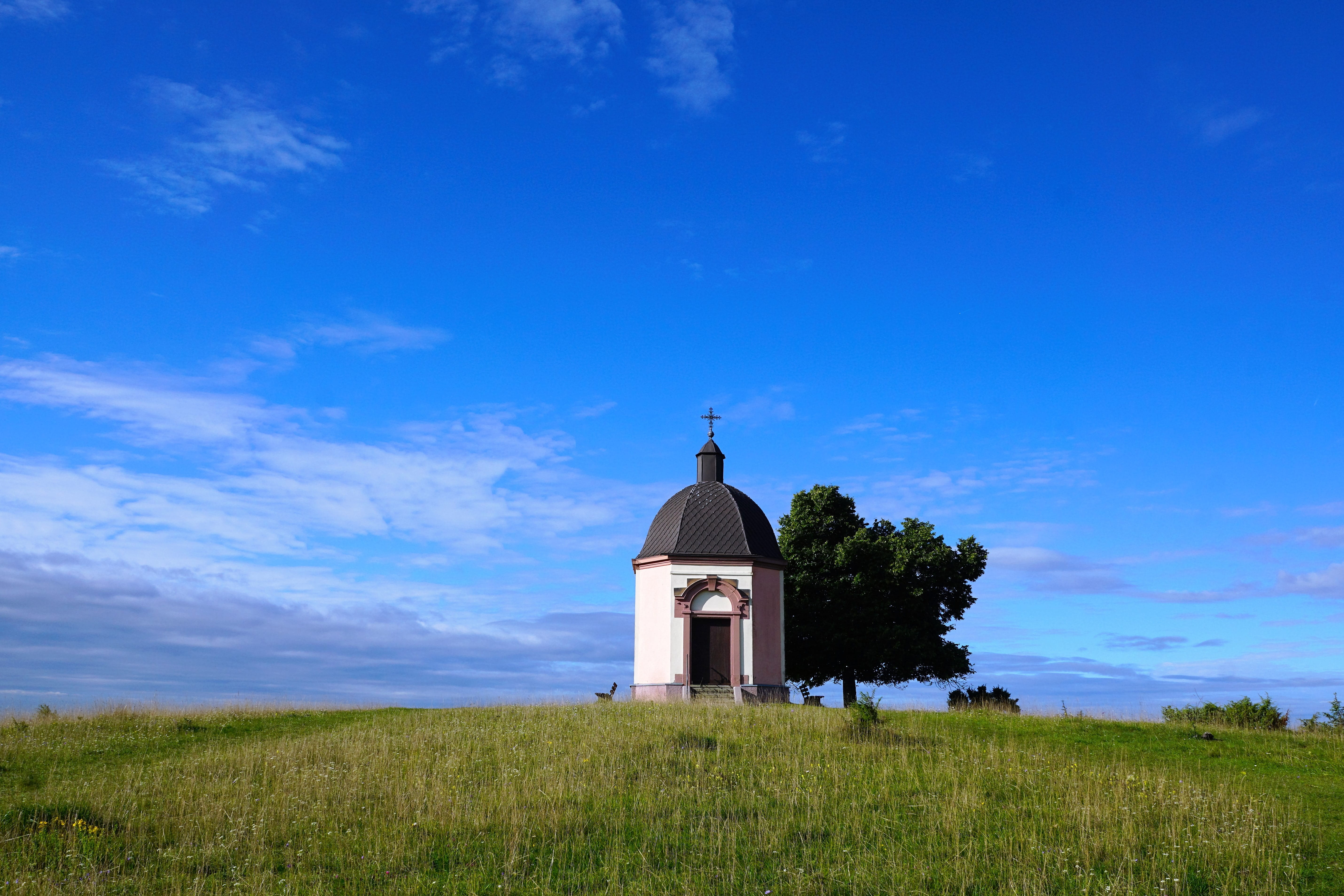 hobby, building exterior, religion, luck, tuttlingen, place of worship, away, summer, 5K, prayer, rest, baroque, blue, love, architecture, belief, construction, HD Wallpaper