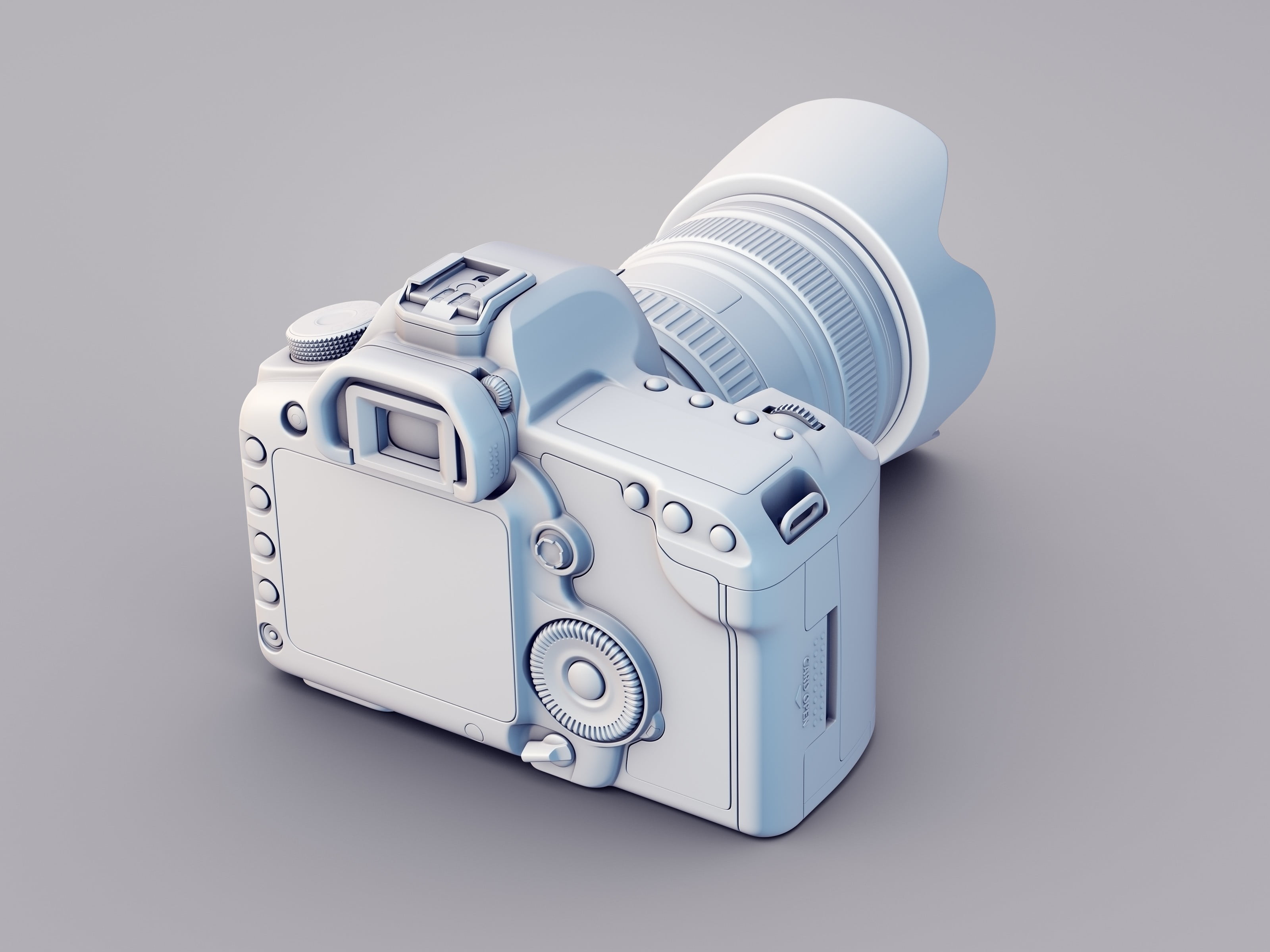 studio shot, Clay, blue, 2K, cut out, photography themes, still life, metal, camera - photographic equipment, single object, camera, electricity, Mikael Eidenberg, HD Wallpaper
