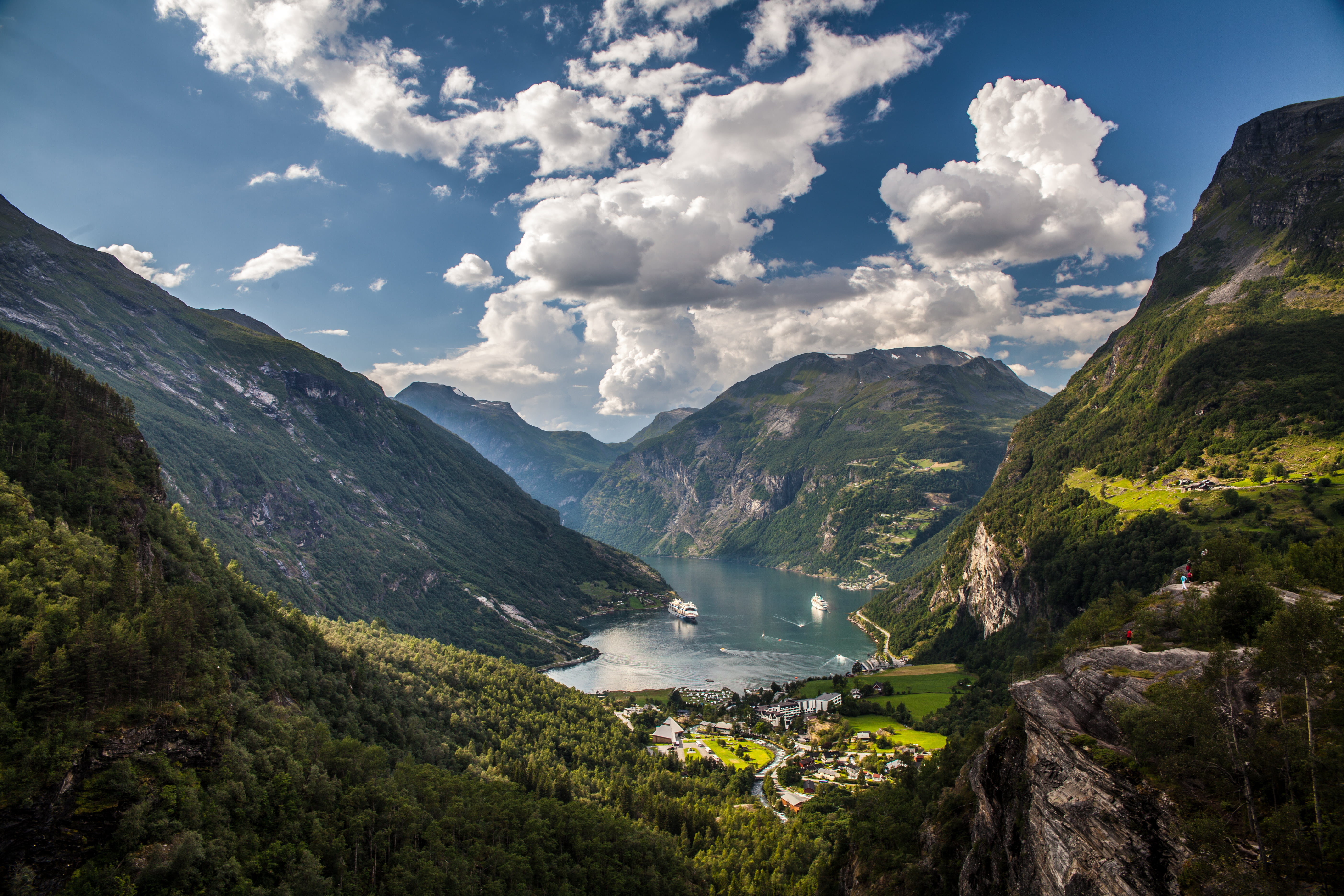 Canon  5D, mountain, europe, 5K, nature, Geiranger, outdoors, Norway, aerial, travel, Noruega, scenics, summer, landscape, water, european Alps, photography, HD Wallpaper