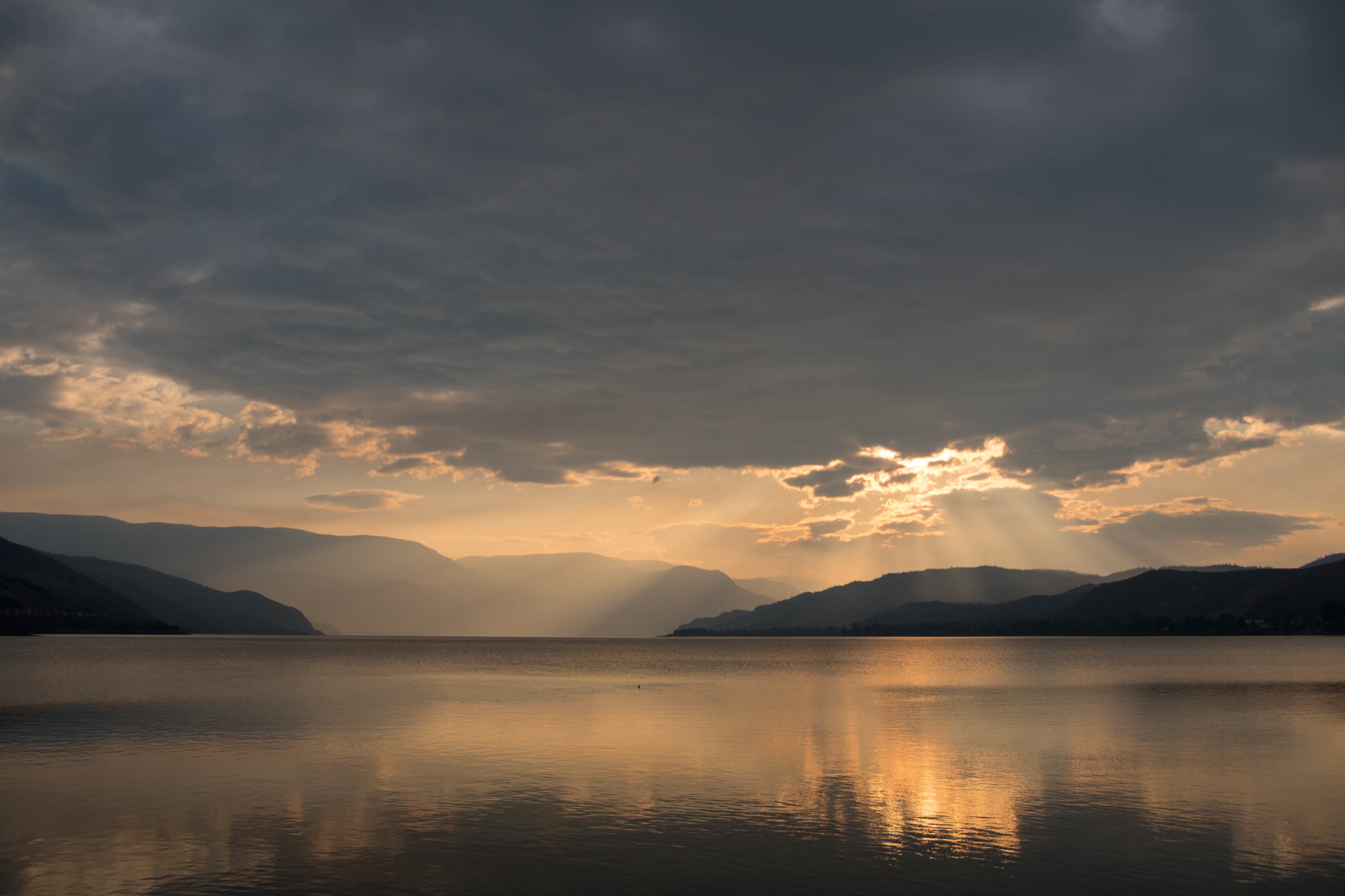 sunrise, kamloops, lake, 4K, HD Wallpaper