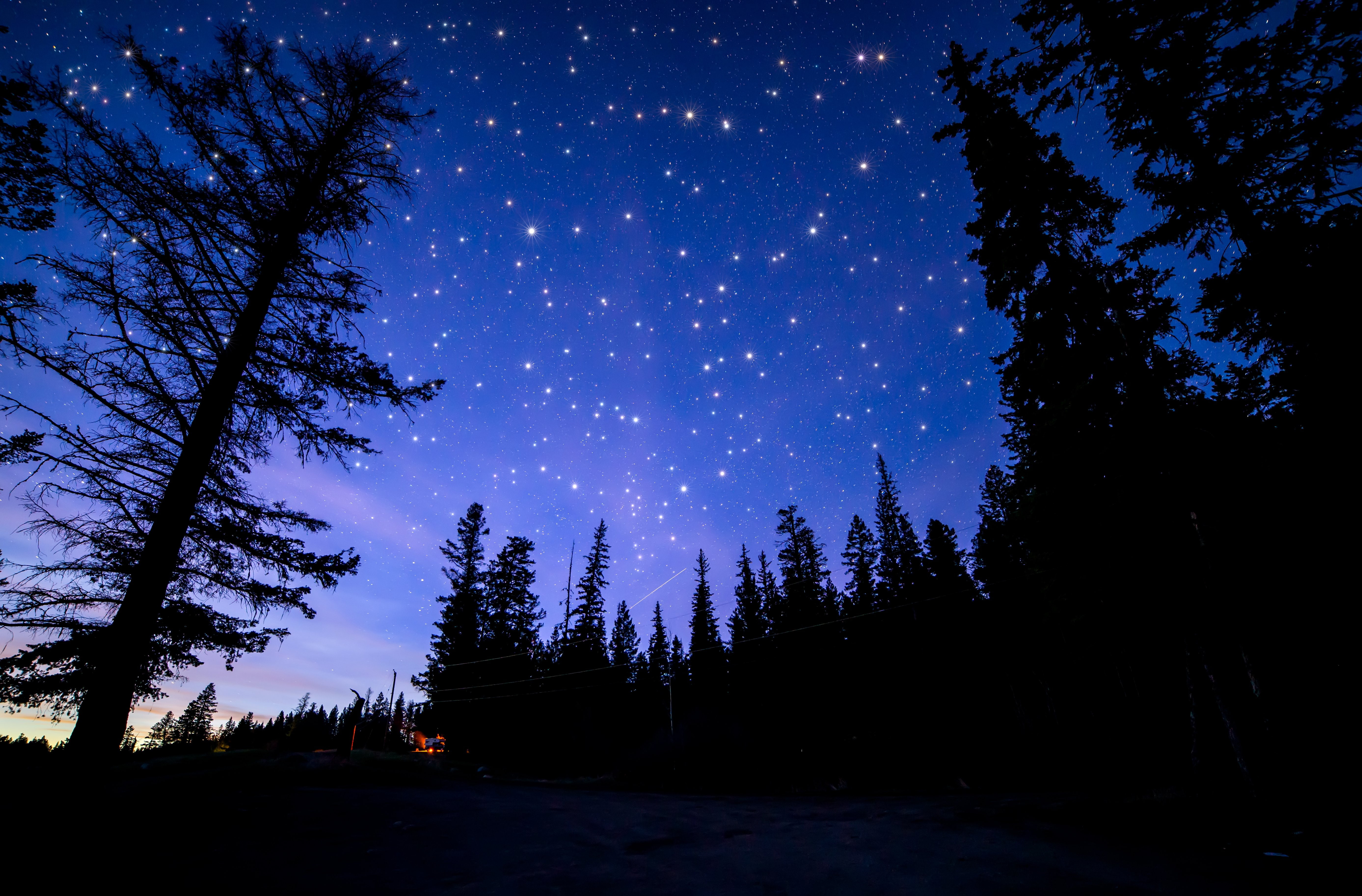 canada, british, provincial, columbia, roche, night, blue, kamloops, lake, park, 5K, sky, HD Wallpaper