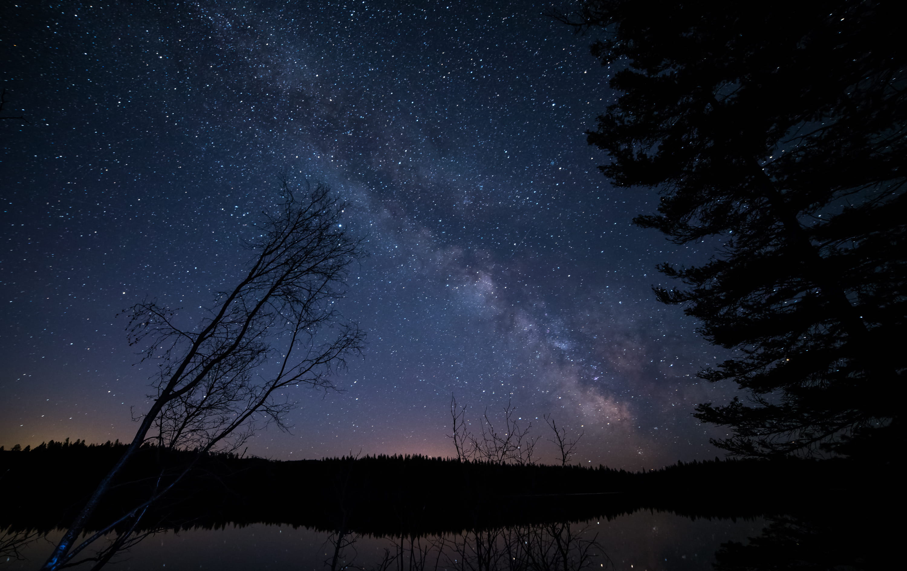 nature, star, majestic, star - space, scenic, tranquility, sky, kamloops, 2K, beauty in nature, non-urban scene, starry, british columbia, astronomy, night, HD Wallpaper