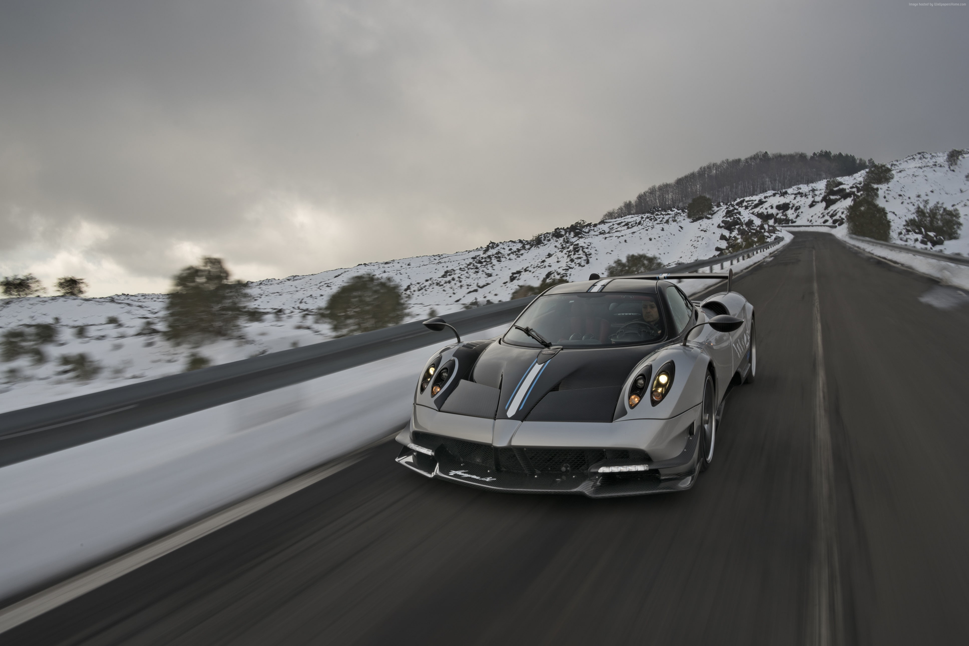 Pagani Huayra BC, ultra-light super car, sport car, Geneva Auto Show 2016, 4K, silver, HD Wallpaper