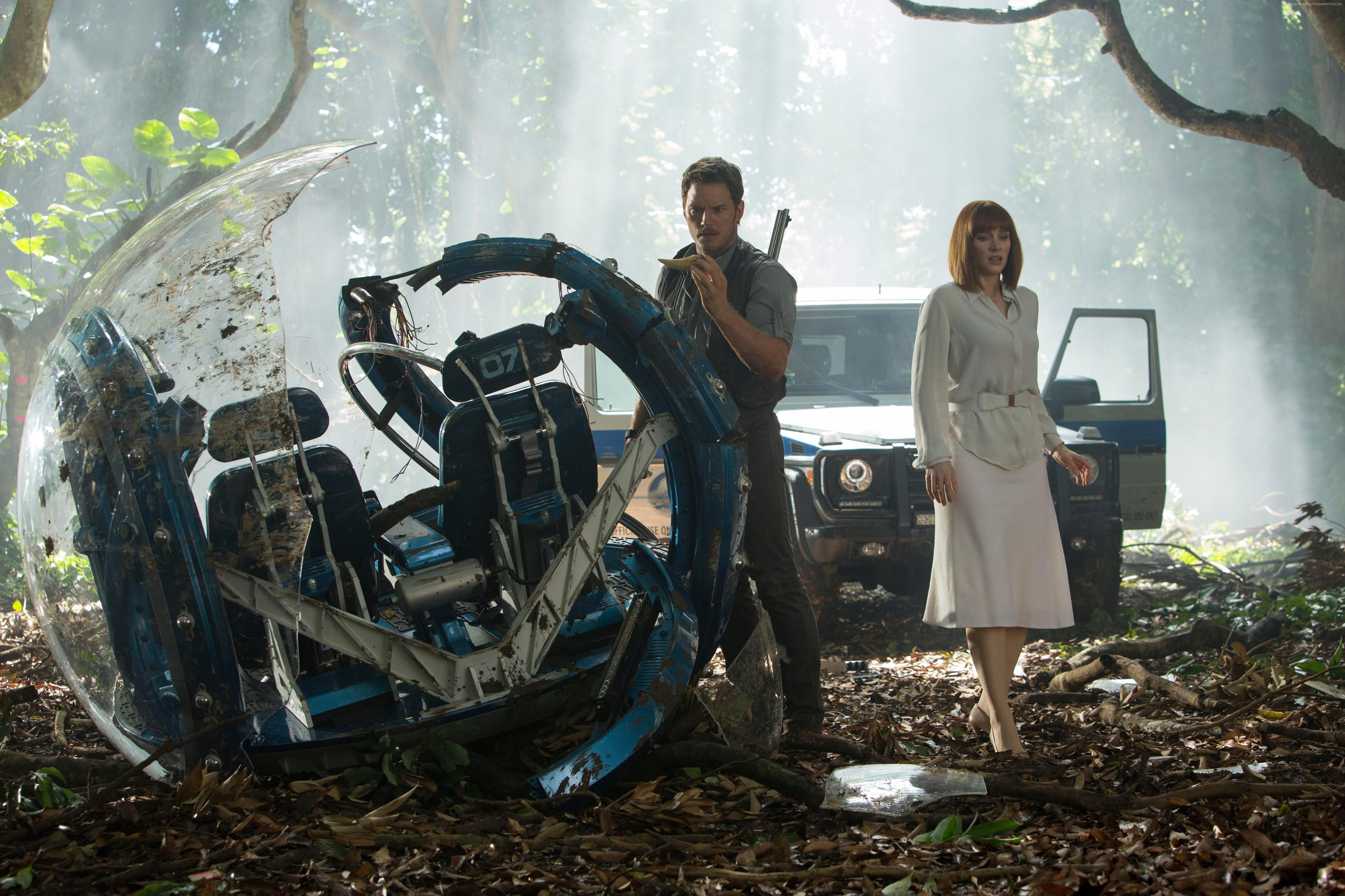 4K, Ted Levine, Bryce Dallas Howard, 5K, Jurassic World: Fallen Kingdom, Chris Pratt, 5K, HD Wallpaper