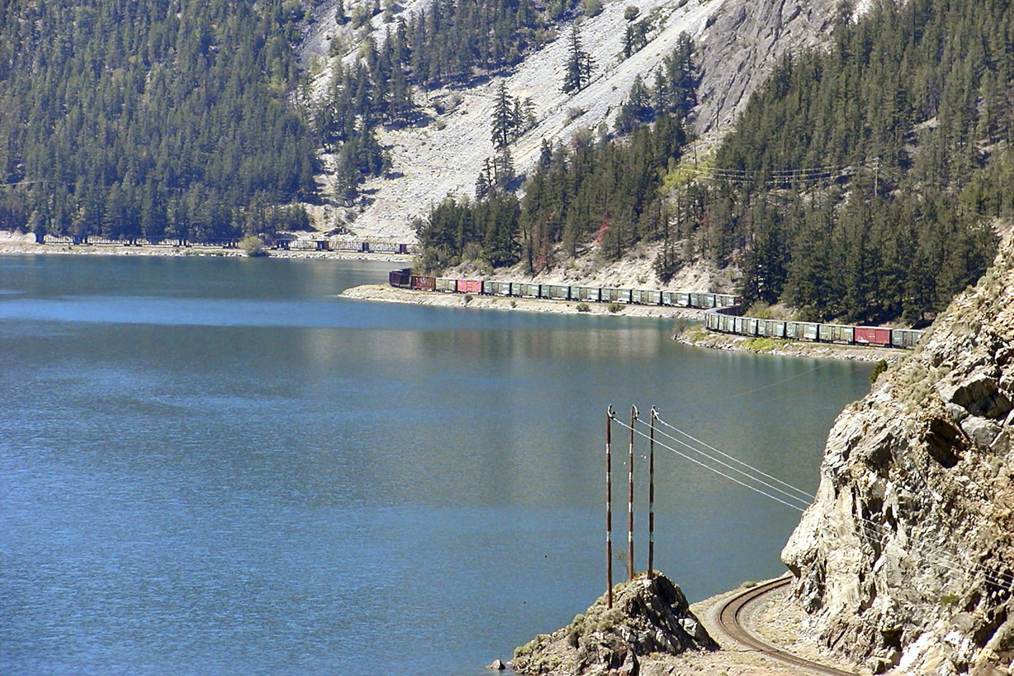plant, nautical vessel, scenics - nature, beauty in nature, seton lake, nature, lillooet, no people, high angle view, mountain, railroad, transportation, HD Wallpaper