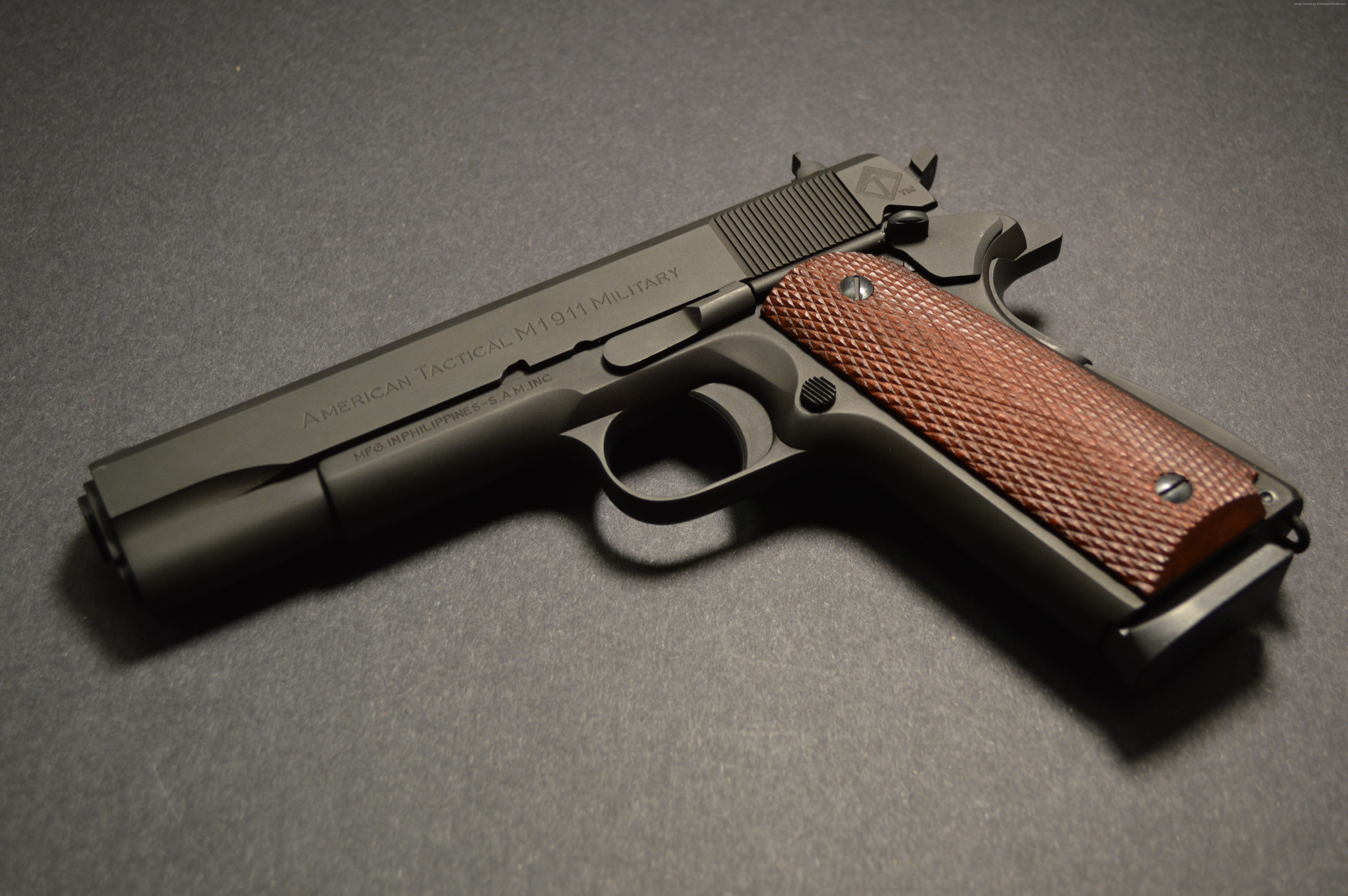 gun, ATI FX MILITARY 1911, 5K, HD Wallpaper