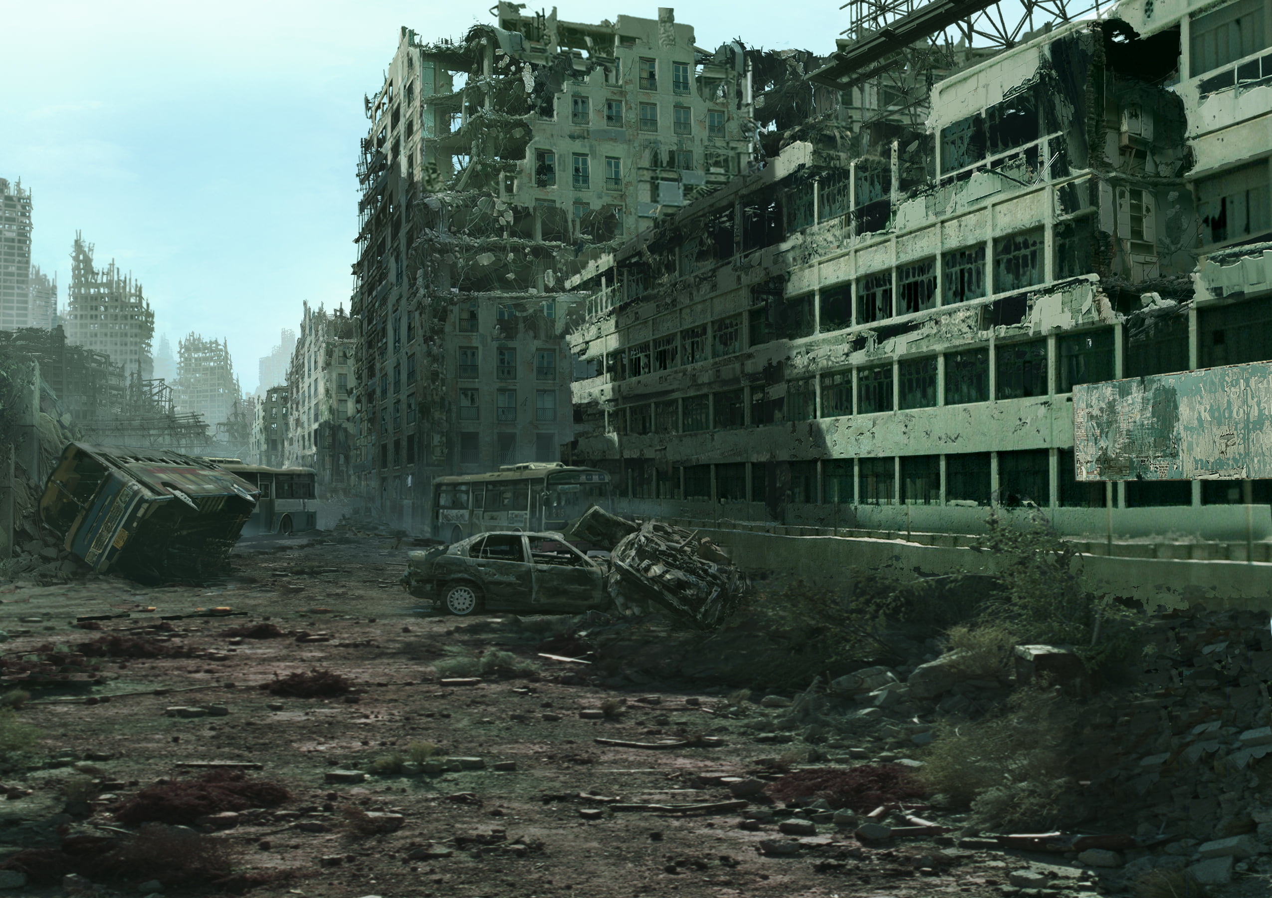 sky, dirty, construction Industry, old, broken, run-Down, built Structure, destruction, demolished, the city, office building exterior, city, concrete, HD Wallpaper
