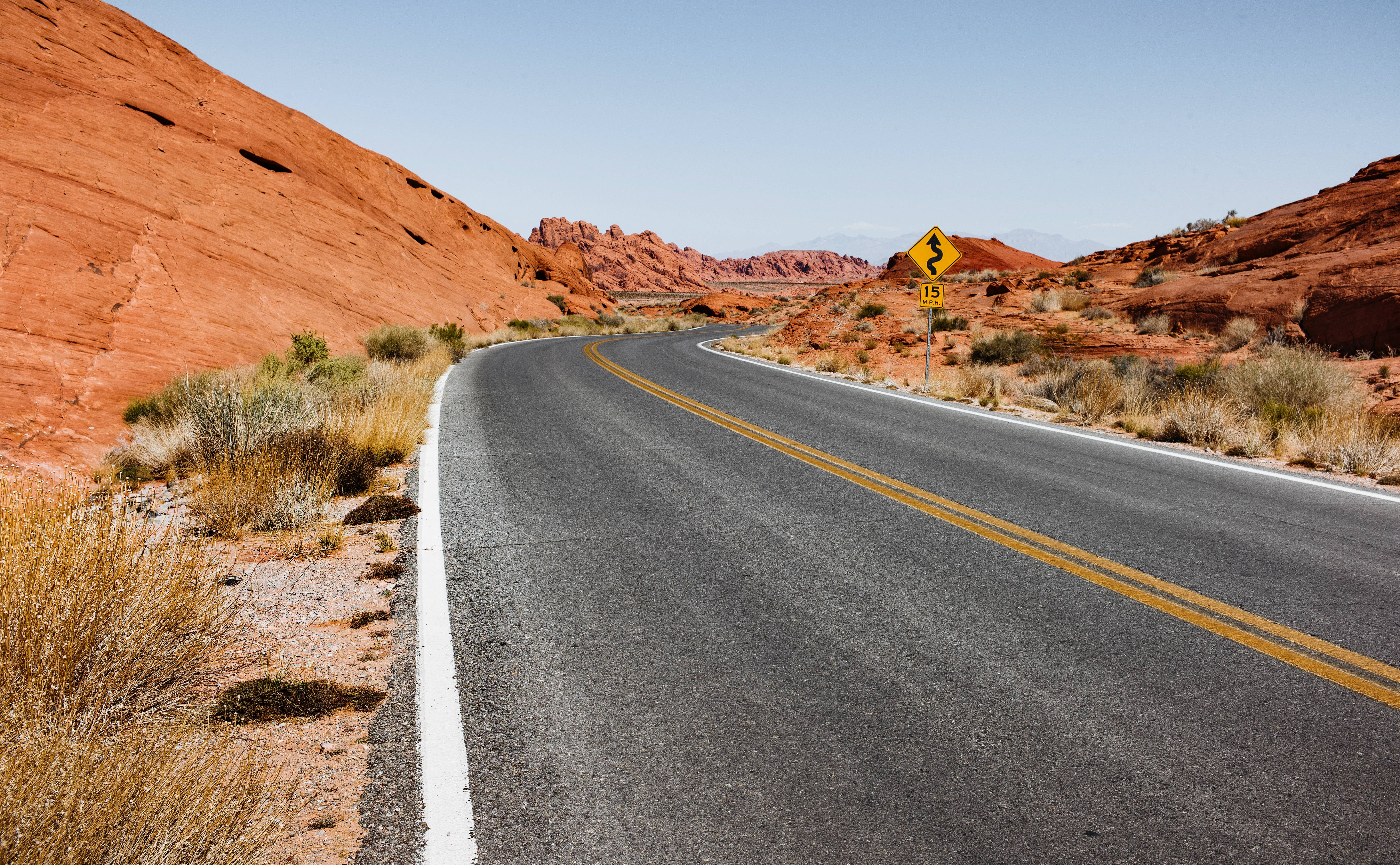 asphalt, landscape, arid, 5K, highway, dry, desert, barren, HD Wallpaper
