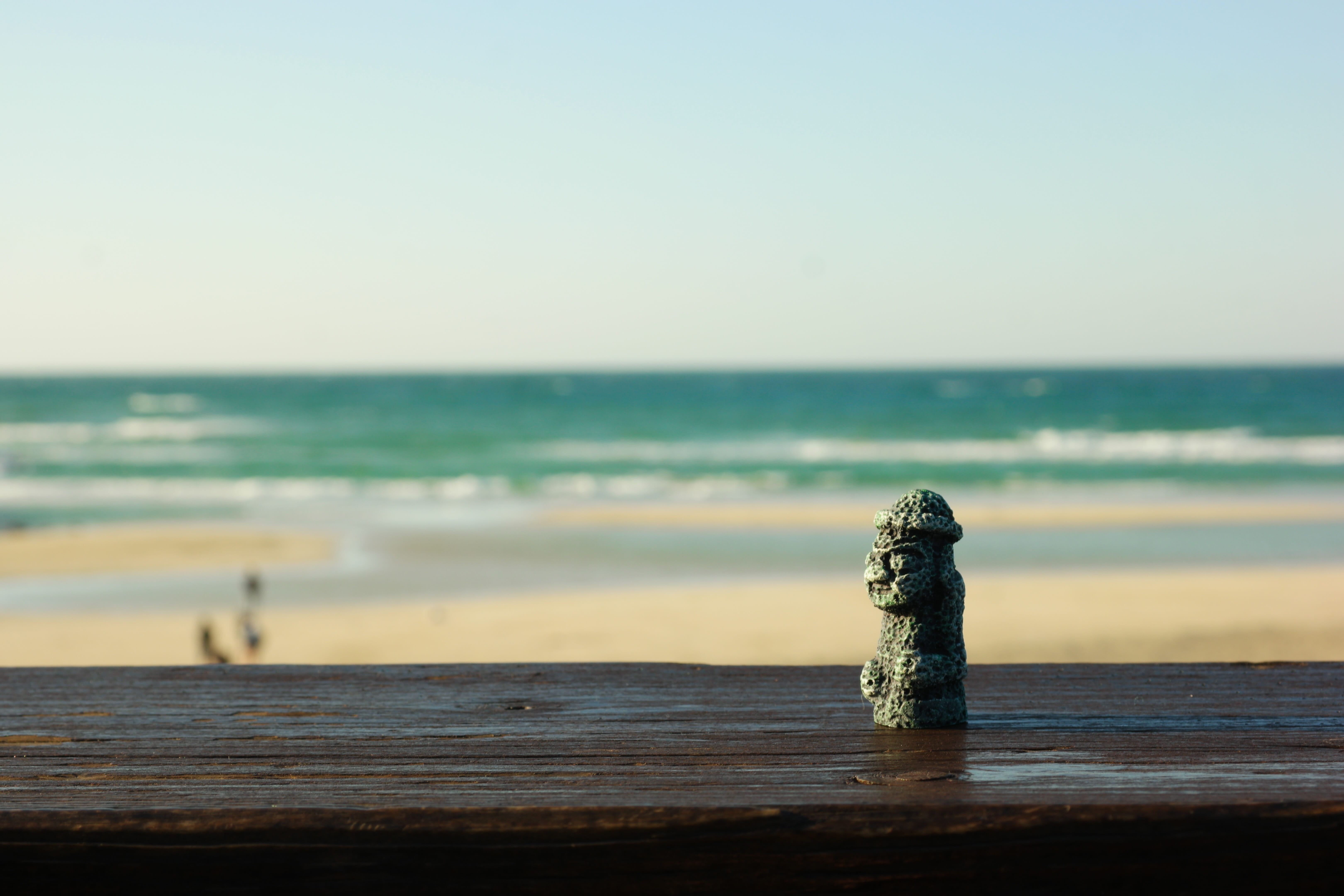 clear sky, land, jeju island, vacation, water, beauty in nature, sky, pm, copy space, beach, outdoors, focus on foreground, sand, no people, horizon over water, HD Wallpaper