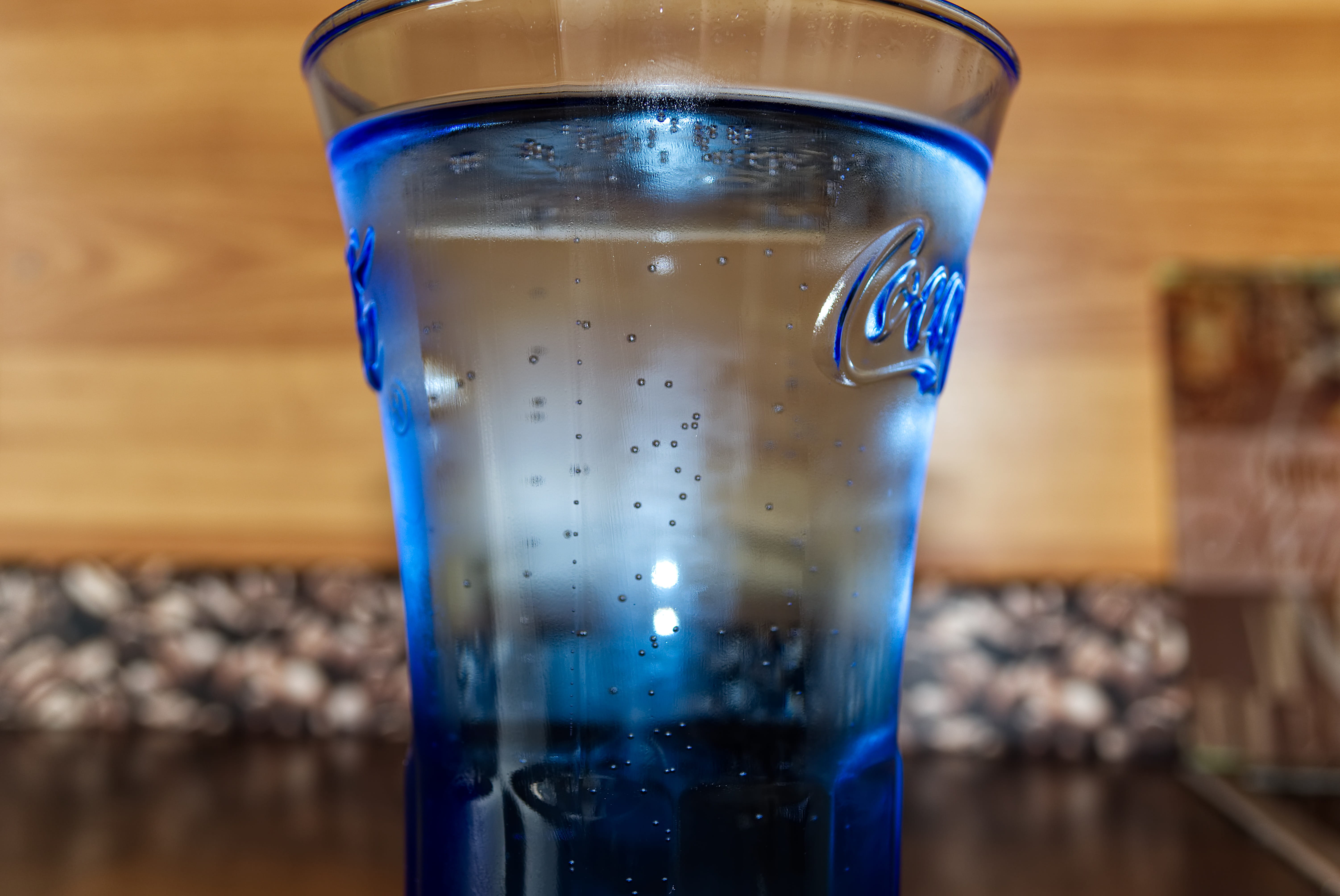 indoors, drinking water, drink, glass - material, close-up, table, 5K, beverages, cola, no people, glass, refreshment, thirst, carbonic acid, drinking glass, HD Wallpaper