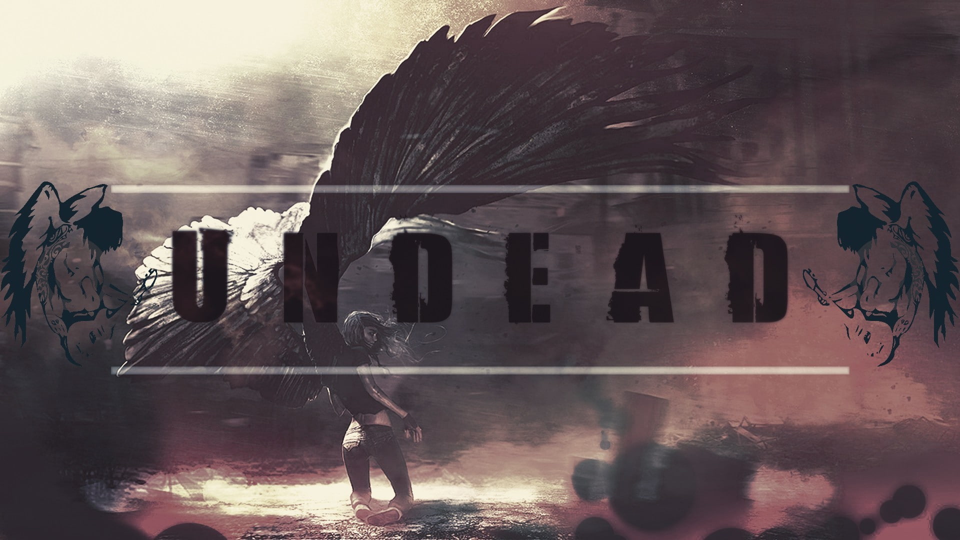 undead, 1080P, Texture, angel, Guitar, facebook, Dragon Wings, wings, HD Wallpaper