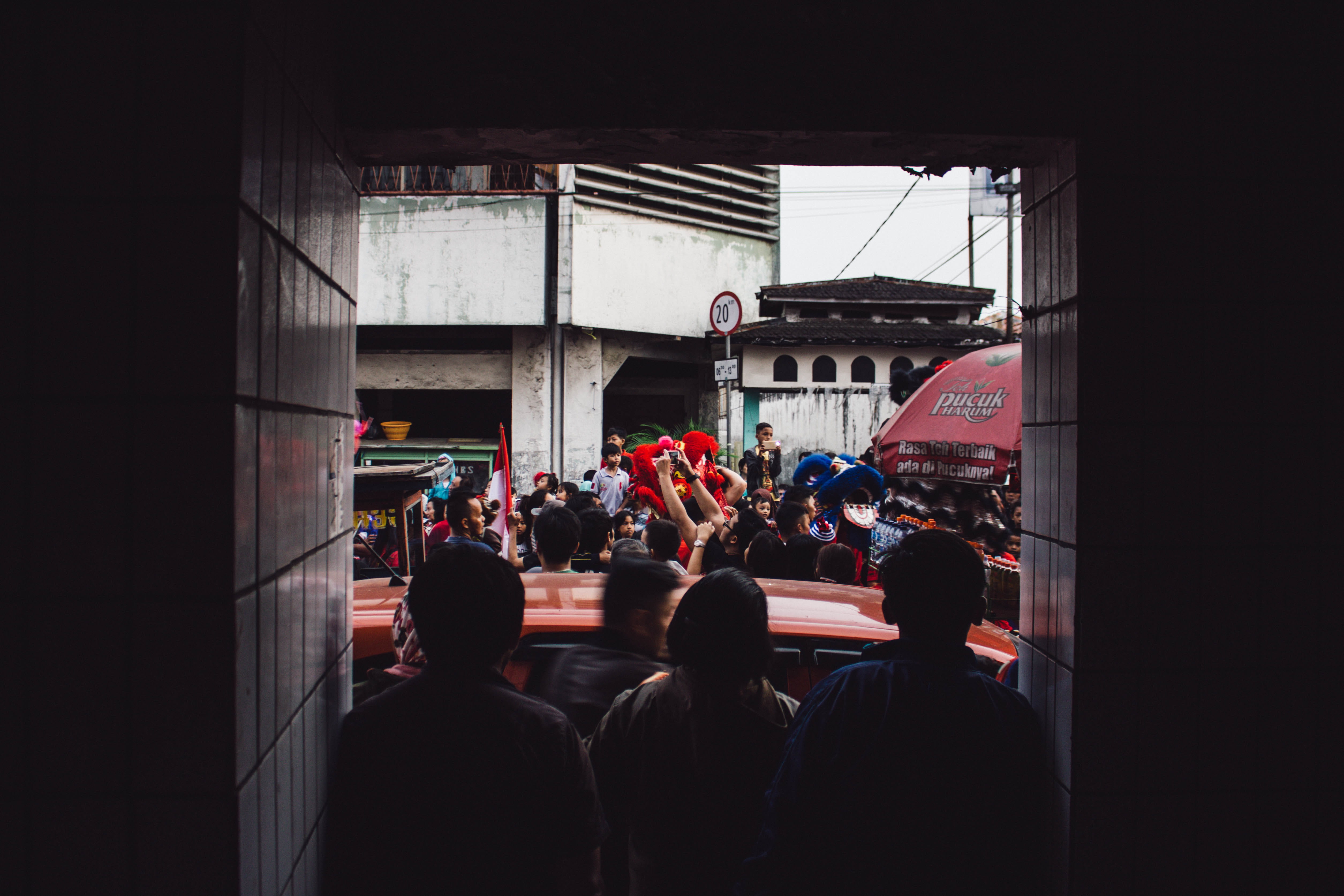 real people, built structure, street, city, rear view, crowd, day, lifestyles, spectator, bandung, leisure activity, people, adult, indonesia, culture, HD Wallpaper