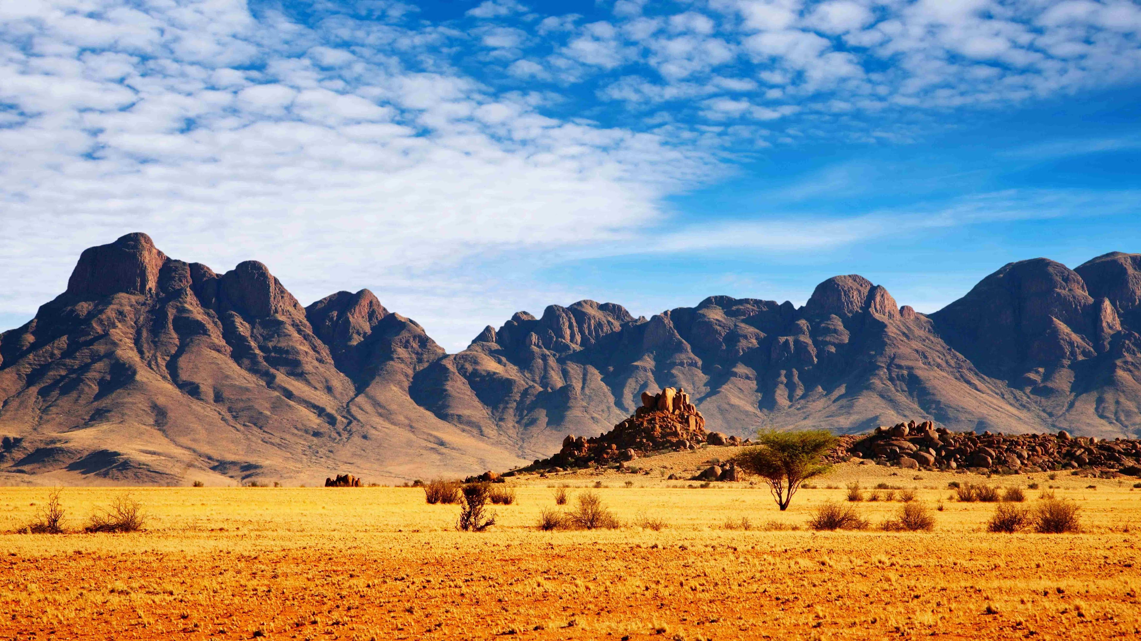 cloud - sky, sky, mountain range, formation, no people, desktop, desert, tranquil scene, hd, animal, rock, non-urban scene, savannah, travel destinations, HD Wallpaper