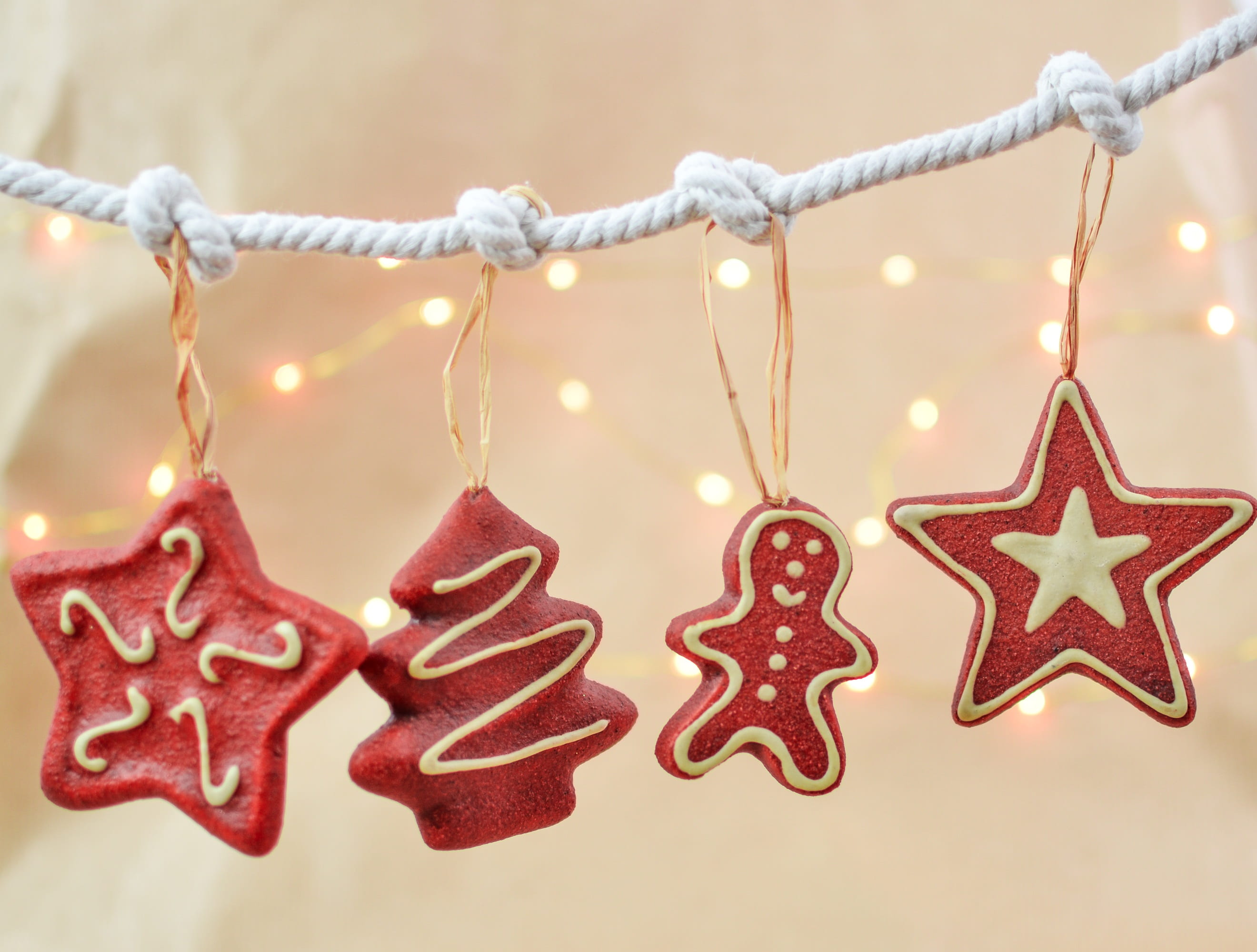 shape, representation, illuminated, hanging, seasonal, merry, festive, cookie, bright, themed, celebration, gingerbread man, sparkle, traditional, glow, HD Wallpaper