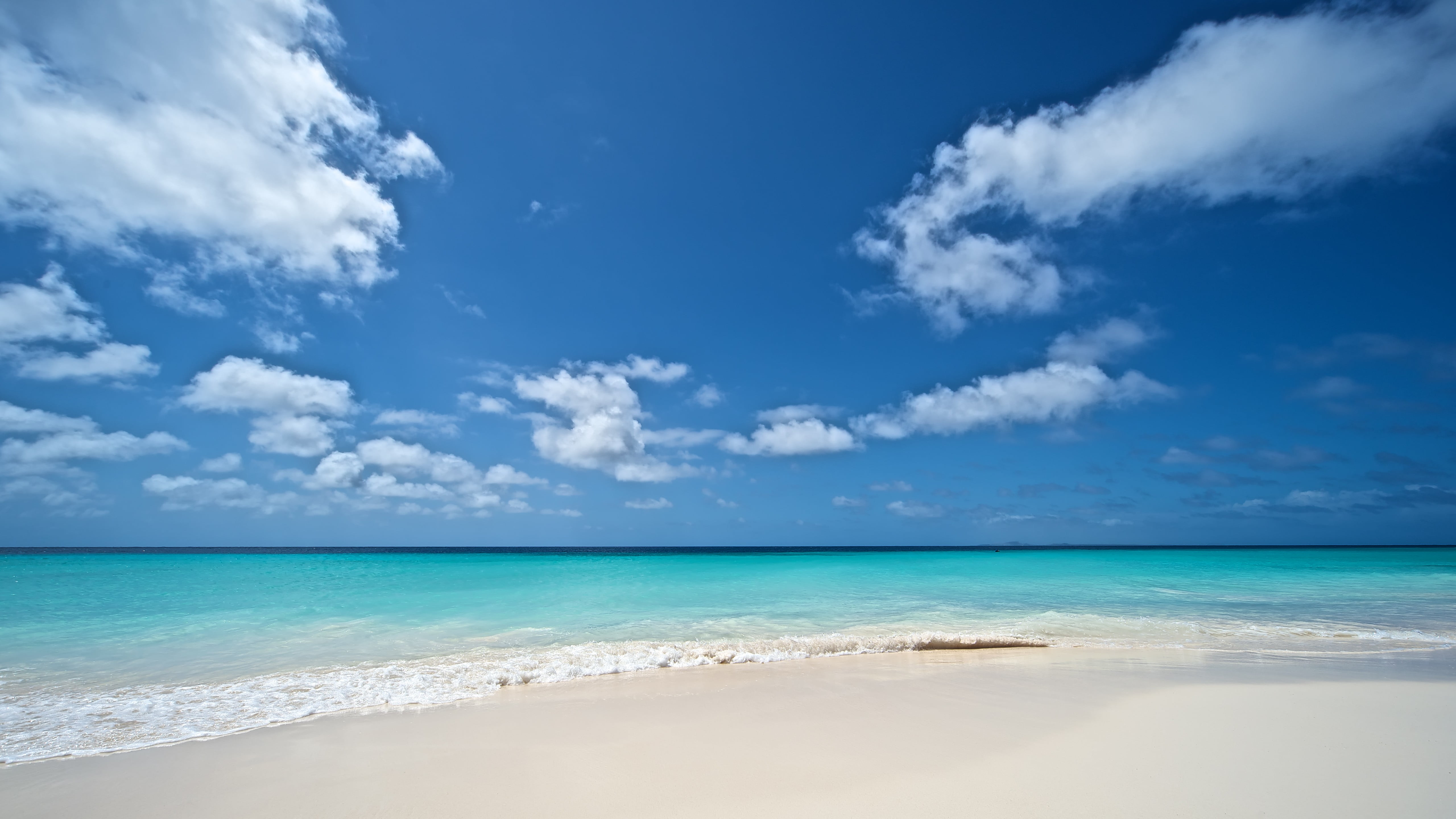 tranquil scene, sky, idyllic, sea, body, seashore, nature, land, scenics - nature, horizon, water, clouds, blue, beauty in nature, tranquility, 5K, outdoors, HD Wallpaper
