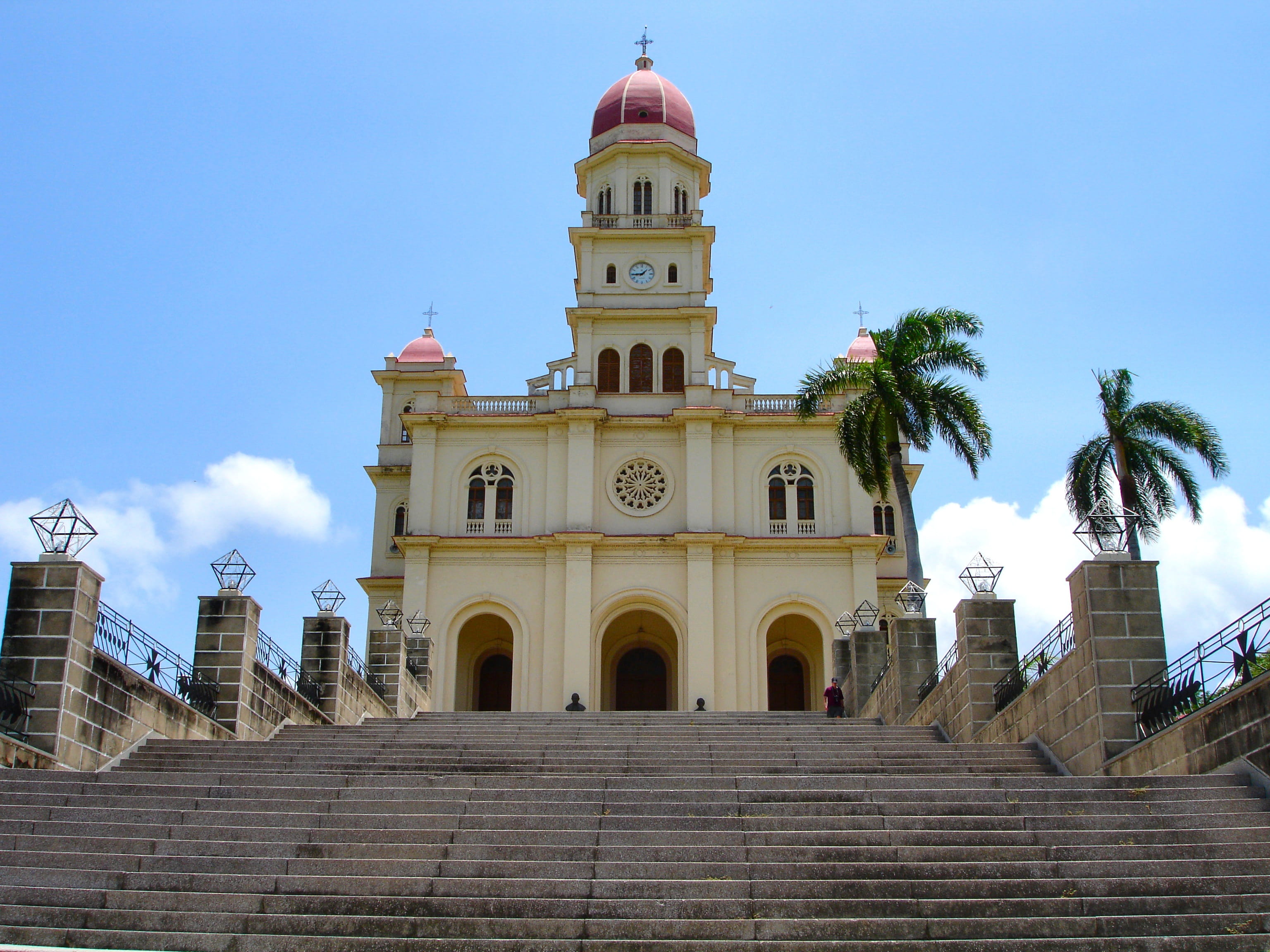 religion, tree, outdoors, architecture, palm tree, church, travel destinations, day, belief, cuba, building exterior, no people, trap, place of worship, HD Wallpaper