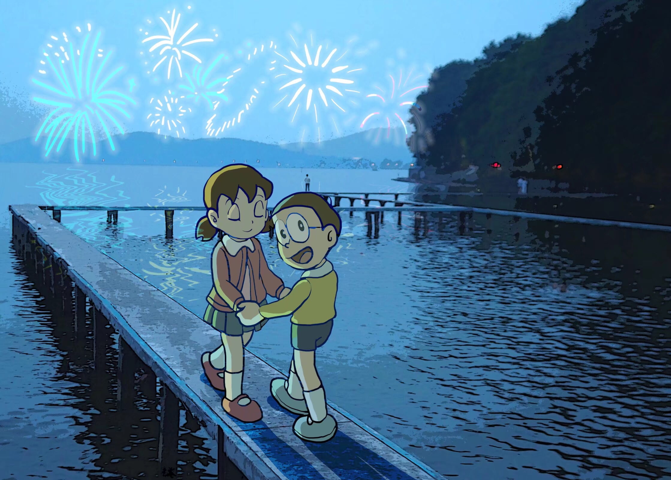 Nobita Nobi, Doraemon, Shizuka Minamoto, Anime, 1080P, HD Wallpaper