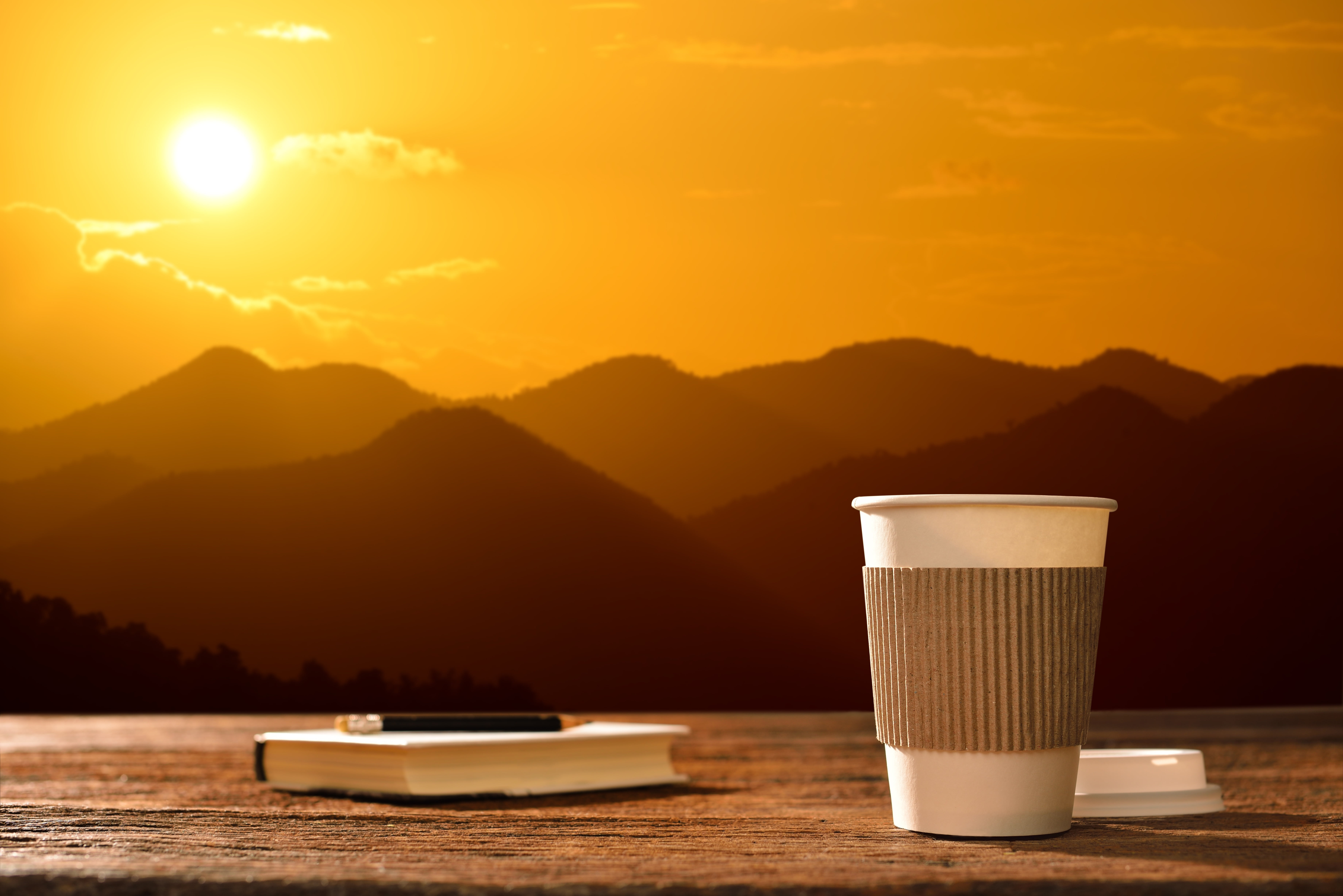 the sun, hot, coffee cup, coffee, dawn, 5K, Cup, morning, good morning, HD Wallpaper