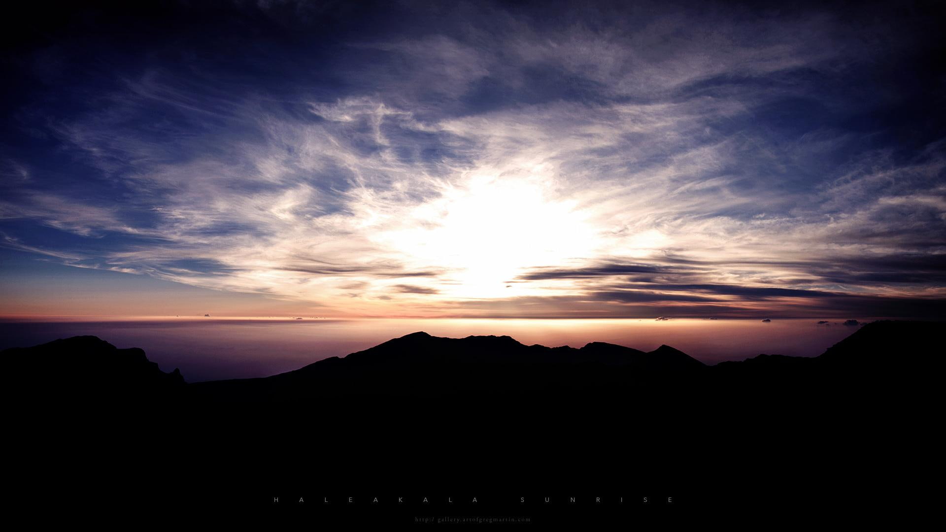haleakala, 3d and abstract, 1080P, sunrise, mountain, HD Wallpaper